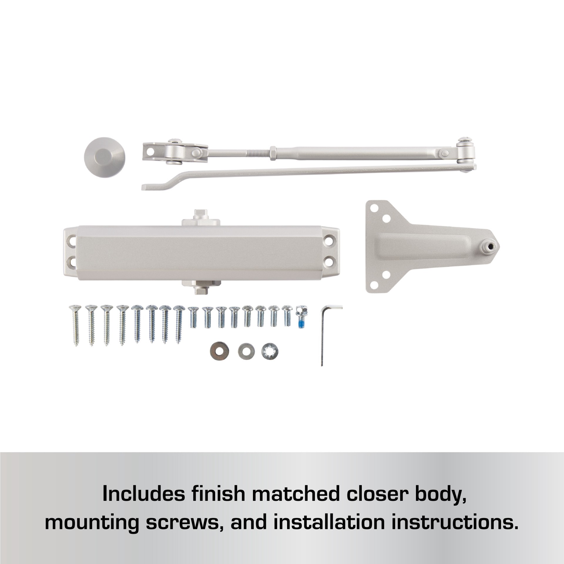 slide 5 of 6, BRINKS COMMERCIAL Medium Duty Aluminum Commercial Door Closer, 1 ct