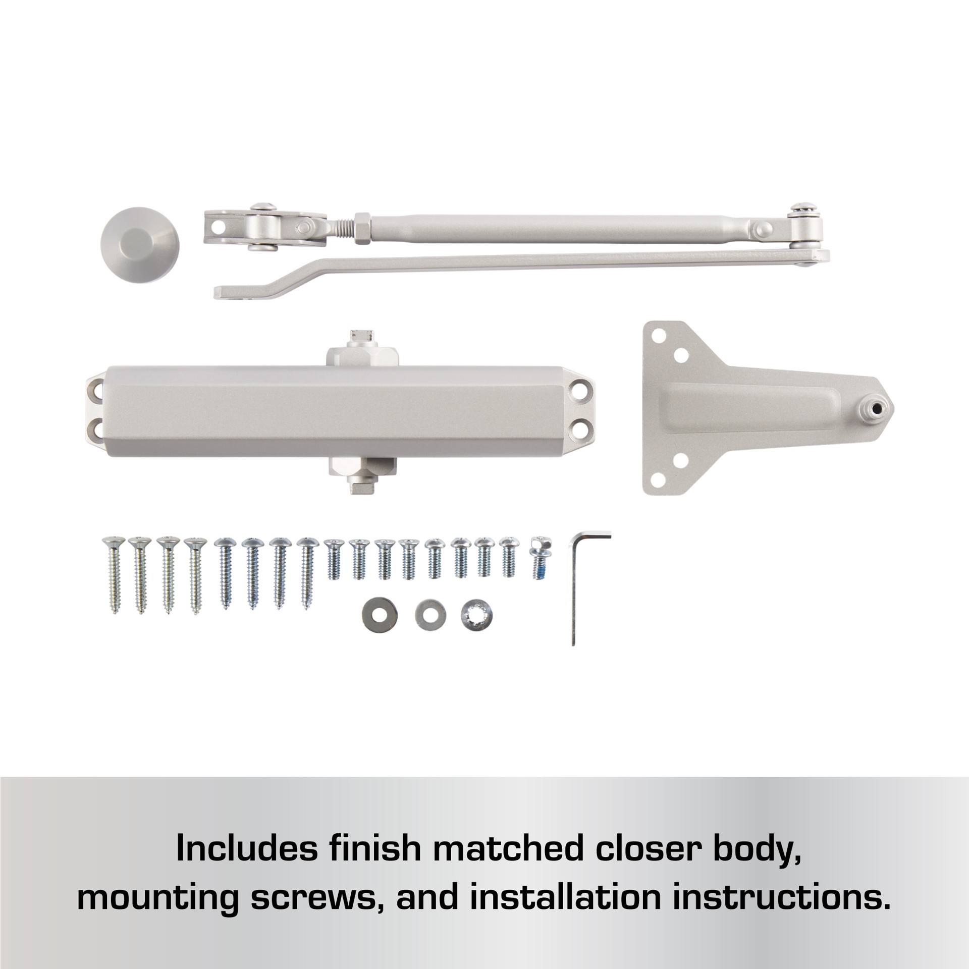 slide 3 of 6, BRINKS COMMERCIAL Grade 1 Aluminum Commercial Door Closer, 1 ct