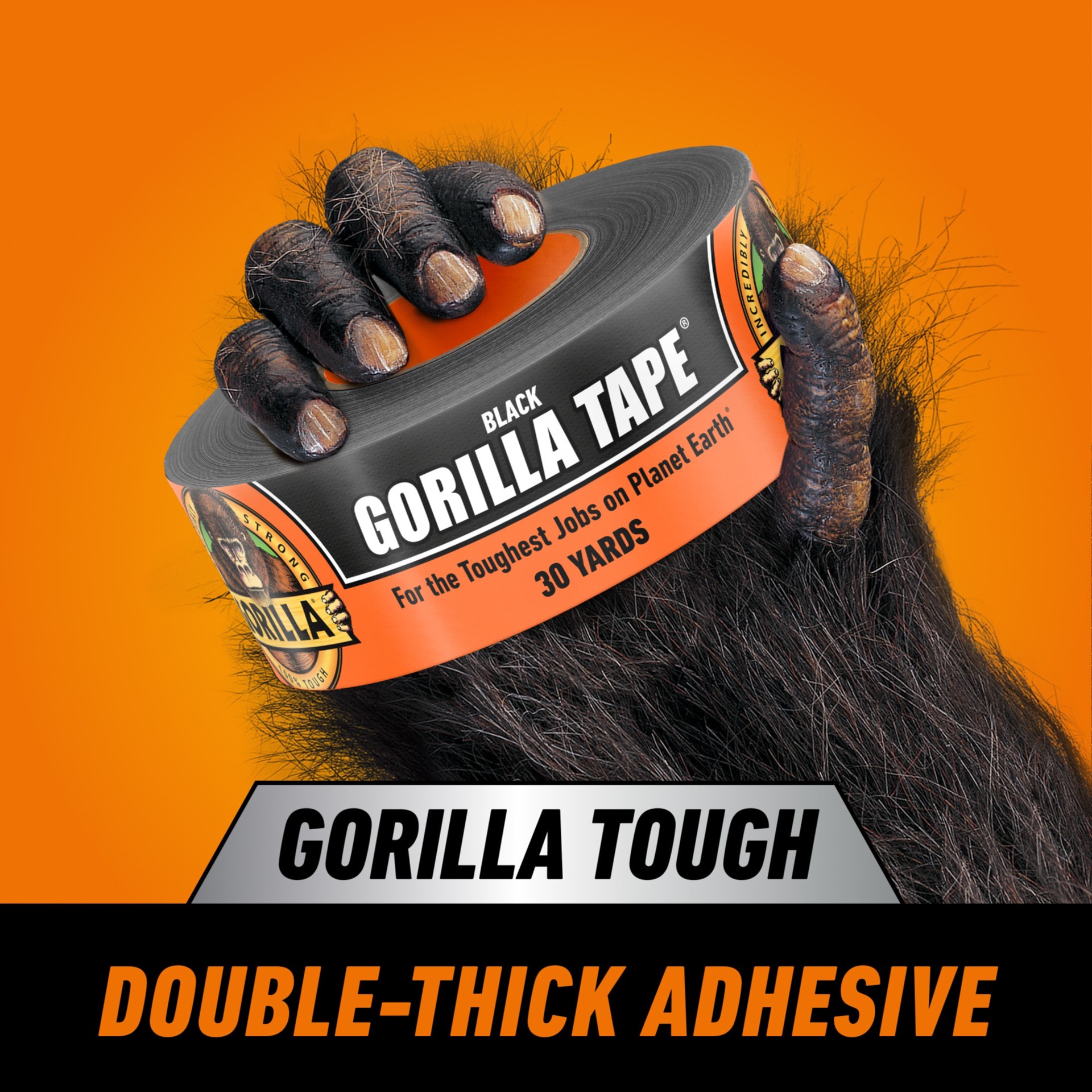 slide 2 of 6, Gorilla Black Duct Tape 1.88-in x 30 Yard(s), 1 ct