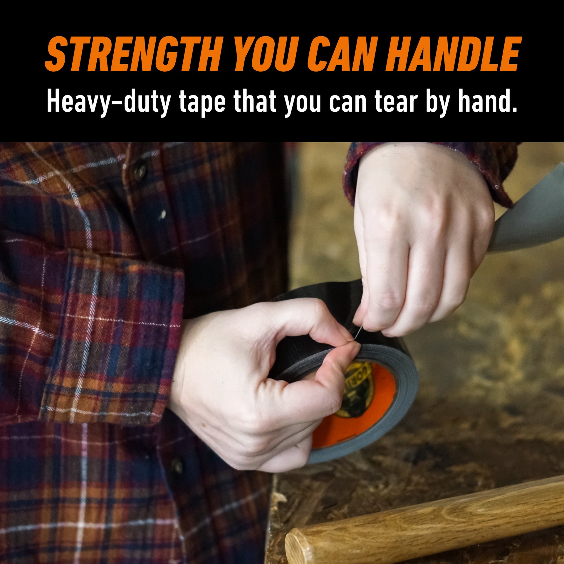 slide 4 of 6, Gorilla Black Duct Tape 1.88-in x 30 Yard(s), 1 ct