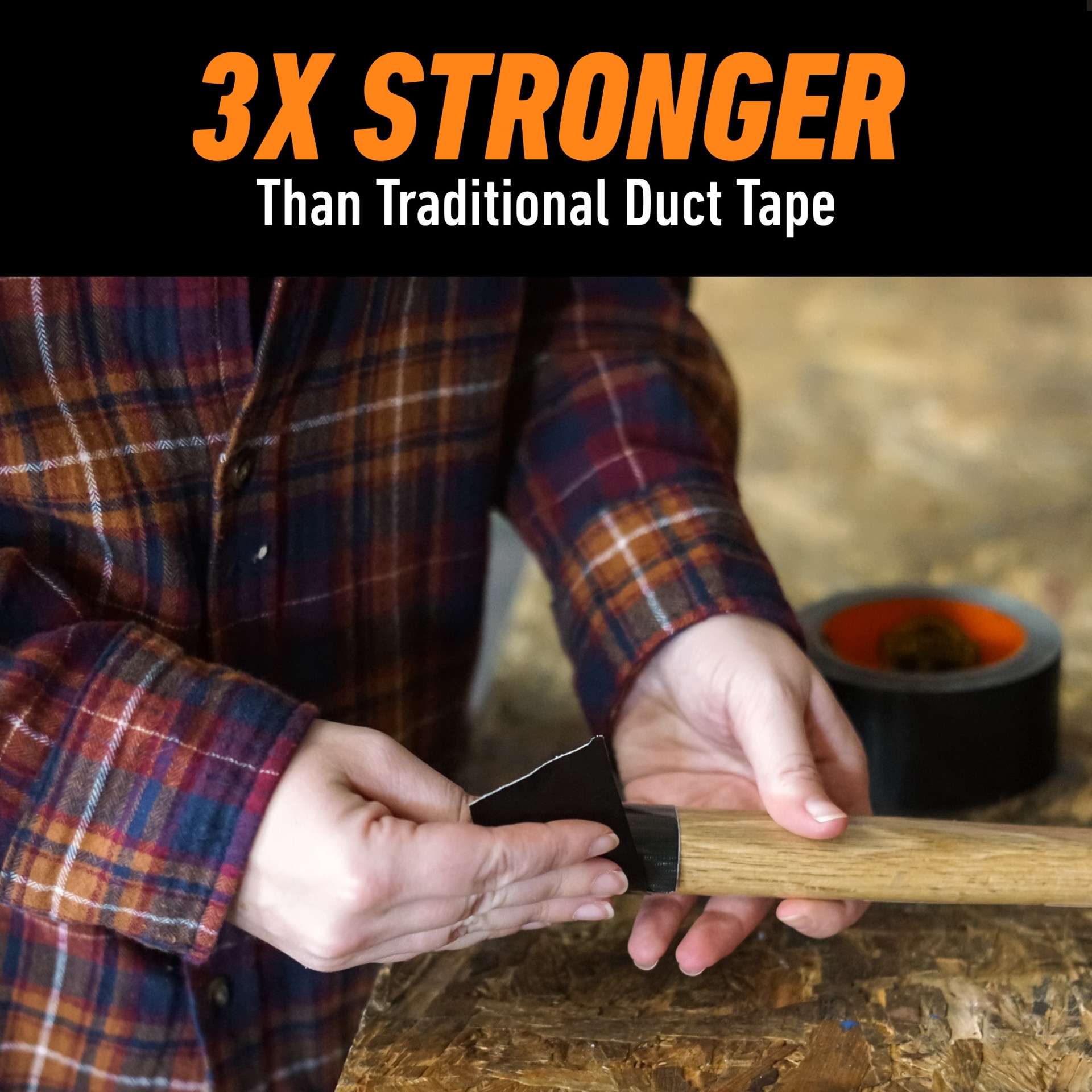 slide 6 of 6, Gorilla Black Duct Tape 1.88-in x 30 Yard(s), 1 ct