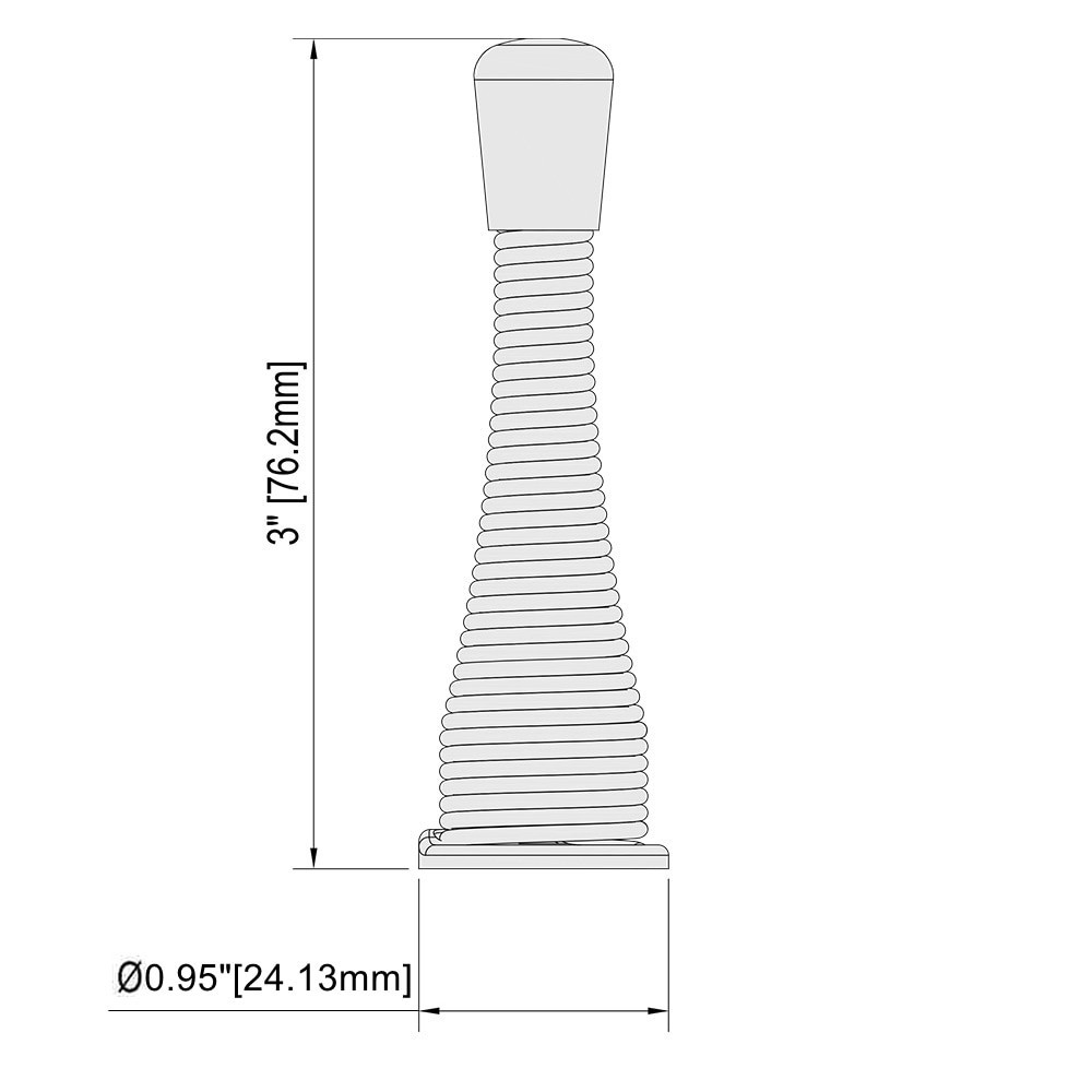 slide 6 of 6, RELIABILT 3-in White Spring Door Stop, 1 ct