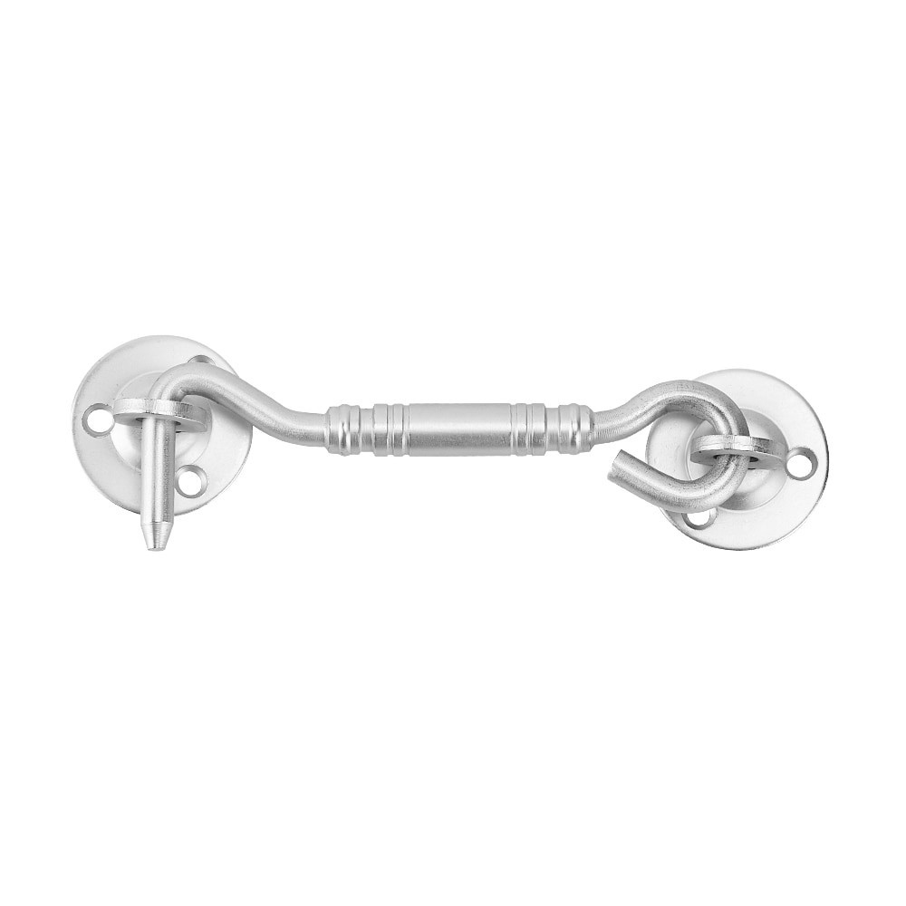 slide 2 of 6, RELIABILT 0.79-in Satin nickel Steel Gate hook and eye, 1 ct