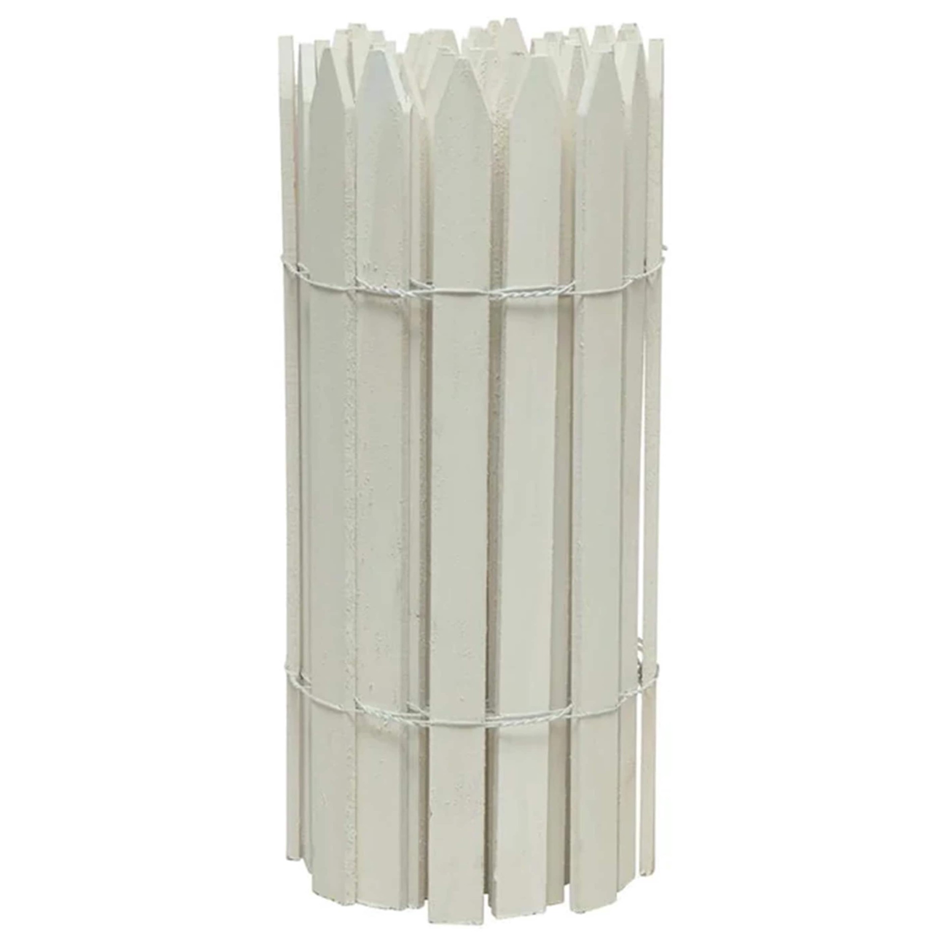 slide 1 of 6, Style Selections 15-ft x 2-ft White Cedar Picket Woven Wire Rolled Fencing, 1 ct
