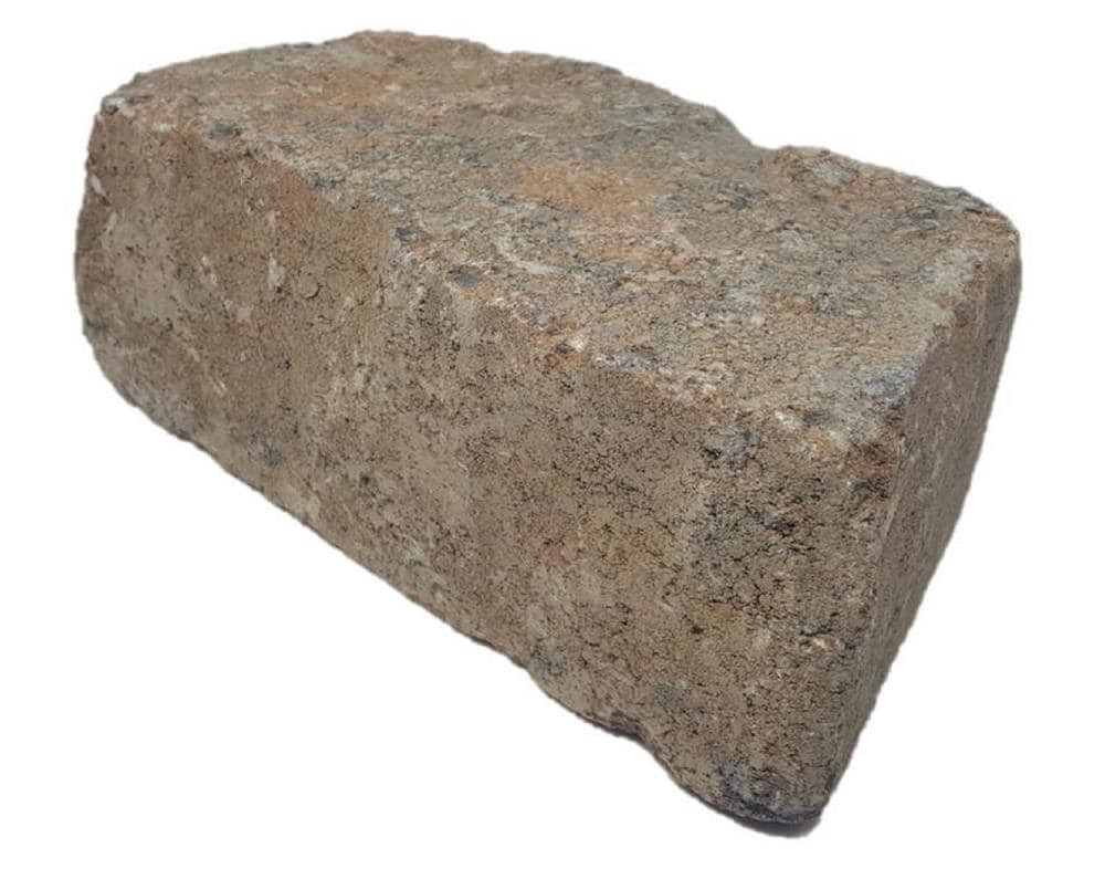 slide 1 of 6, 4-in H x 11-in L x 6-in D Sahara Sand Concrete Retaining wall block, 1 ct