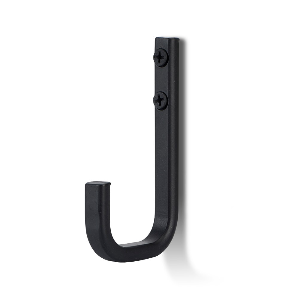 slide 1 of 6, RELIABILT 1 -Hook 0.45-in x 3.9-in H Matte black Decorative Wall Hook ( 35-lb Capacity), 1 ct