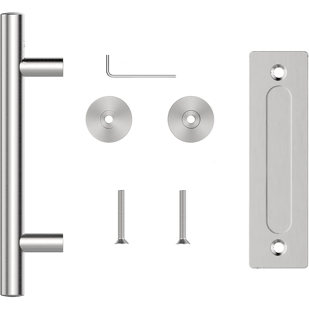 slide 2 of 6, RELIABILT Satin nickel Indoor Single Barn door handle, 1 ct