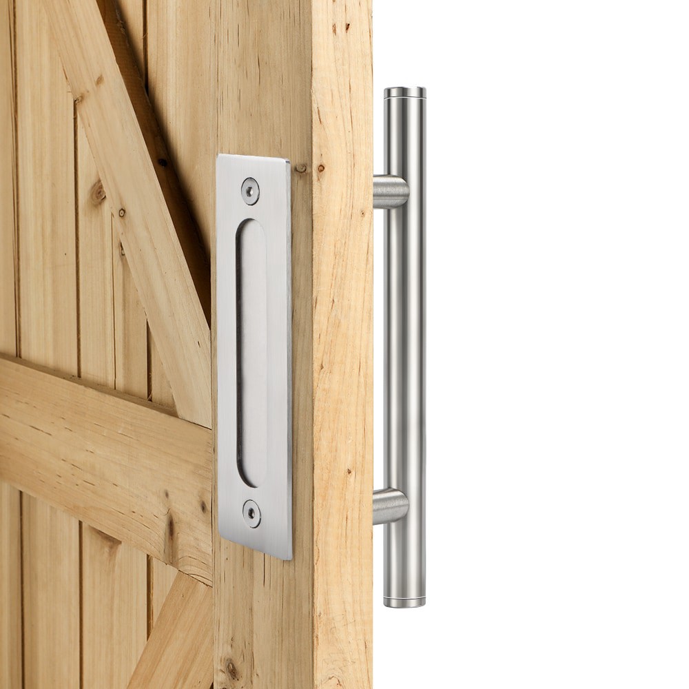 slide 3 of 6, RELIABILT Satin nickel Indoor Single Barn door handle, 1 ct