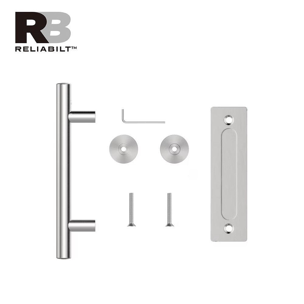 slide 4 of 6, RELIABILT Satin nickel Indoor Single Barn door handle, 1 ct