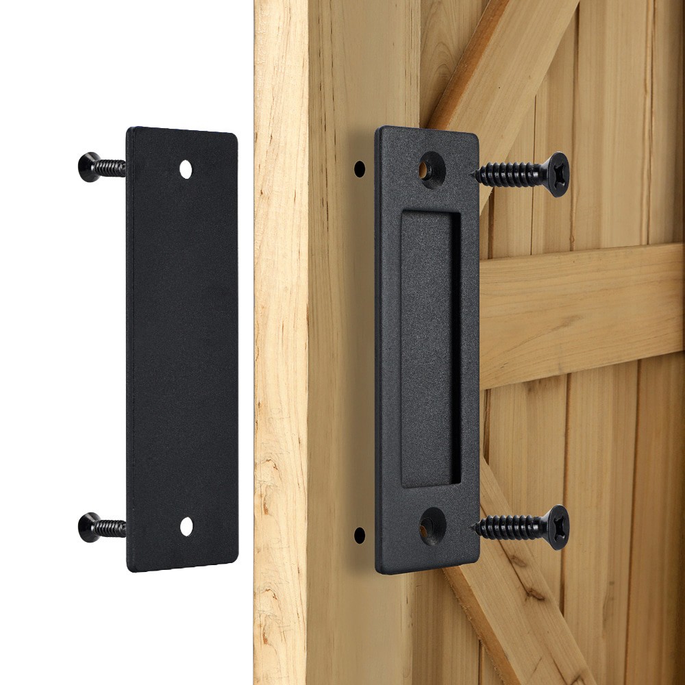 slide 3 of 6, RELIABILT Matte black Indoor Single Barn door handle, 1 ct
