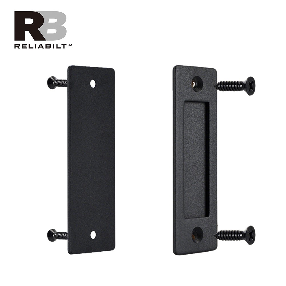 slide 4 of 6, RELIABILT Matte black Indoor Single Barn door handle, 1 ct