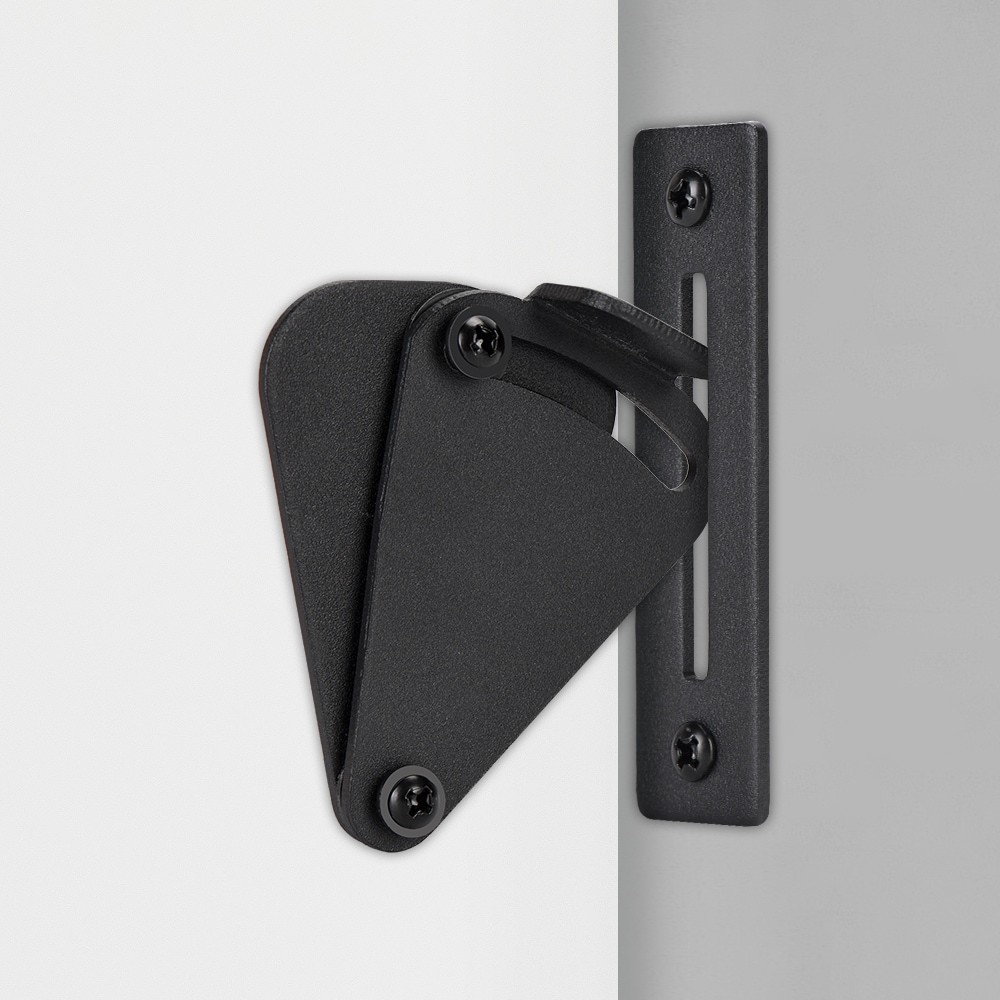 slide 3 of 6, RELIABILT Matte black Indoor Single Barn door lock, 1 ct