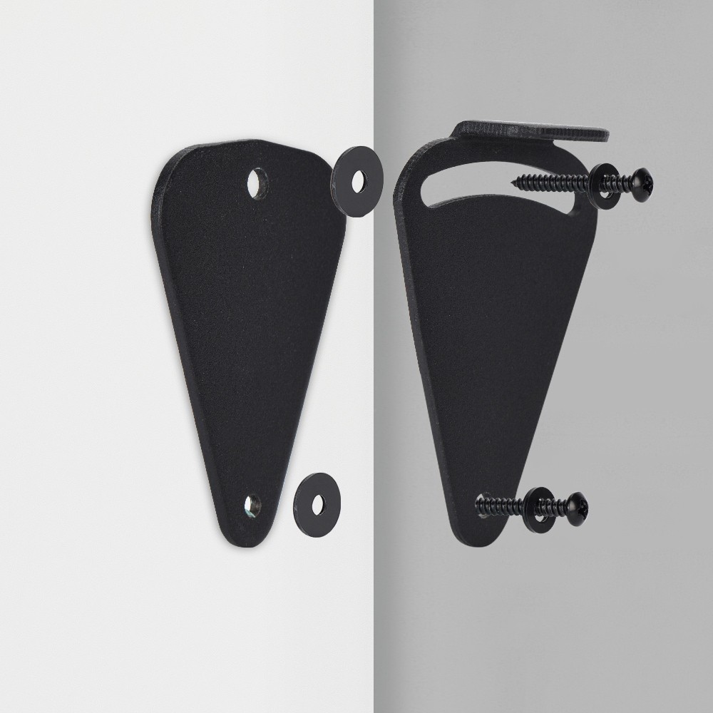 slide 4 of 6, RELIABILT Matte black Indoor Single Barn door lock, 1 ct