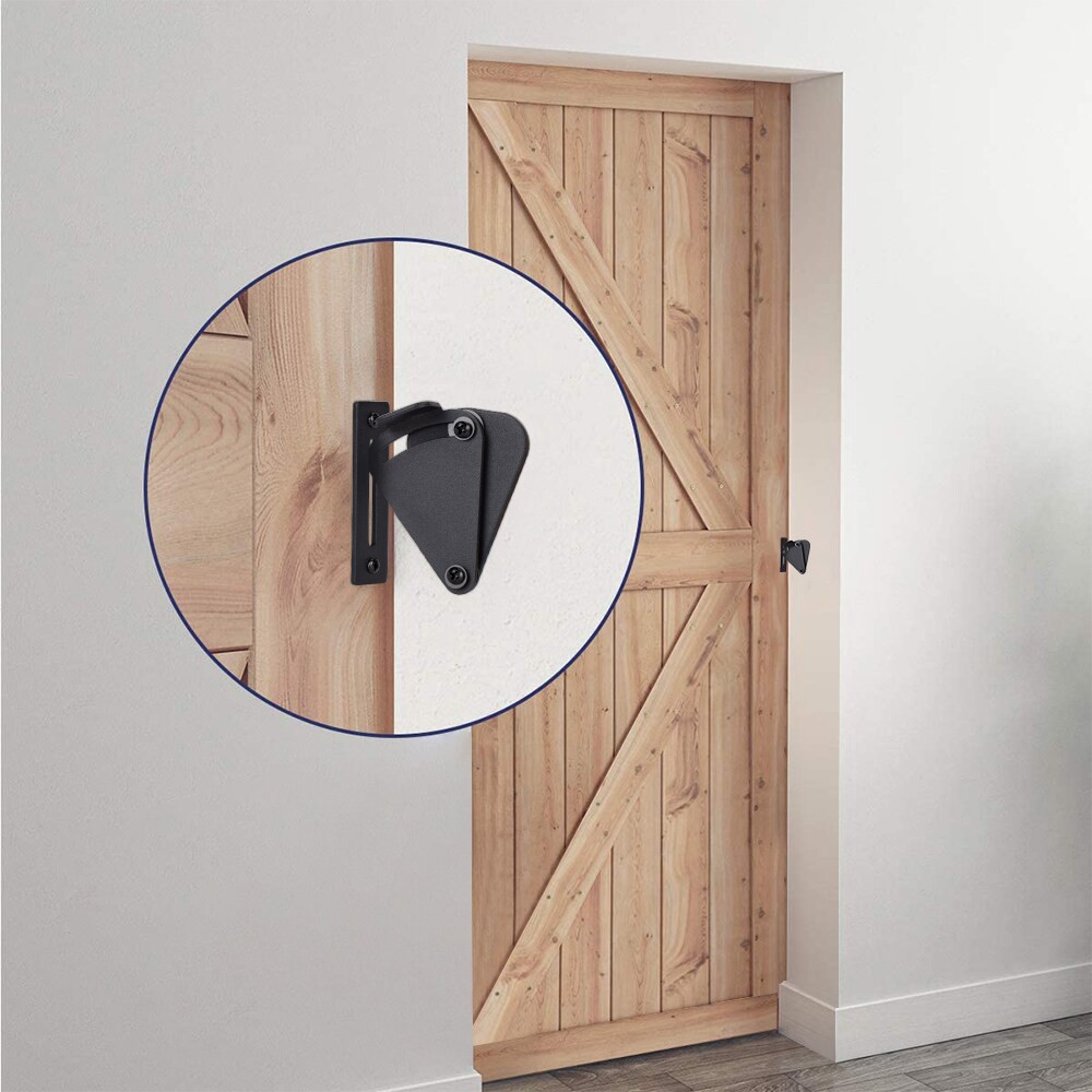 slide 5 of 6, RELIABILT Matte black Indoor Single Barn door lock, 1 ct