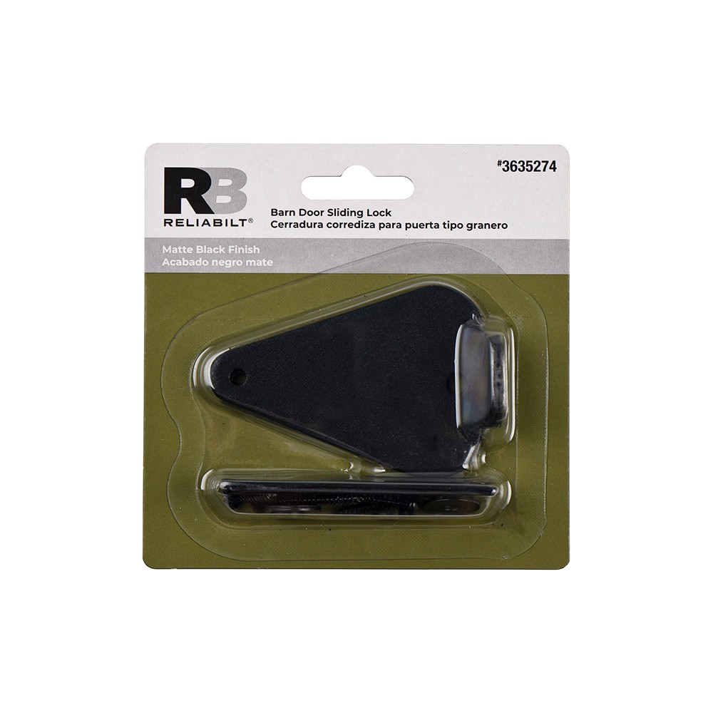 slide 6 of 6, RELIABILT Matte black Indoor Single Barn door lock, 1 ct