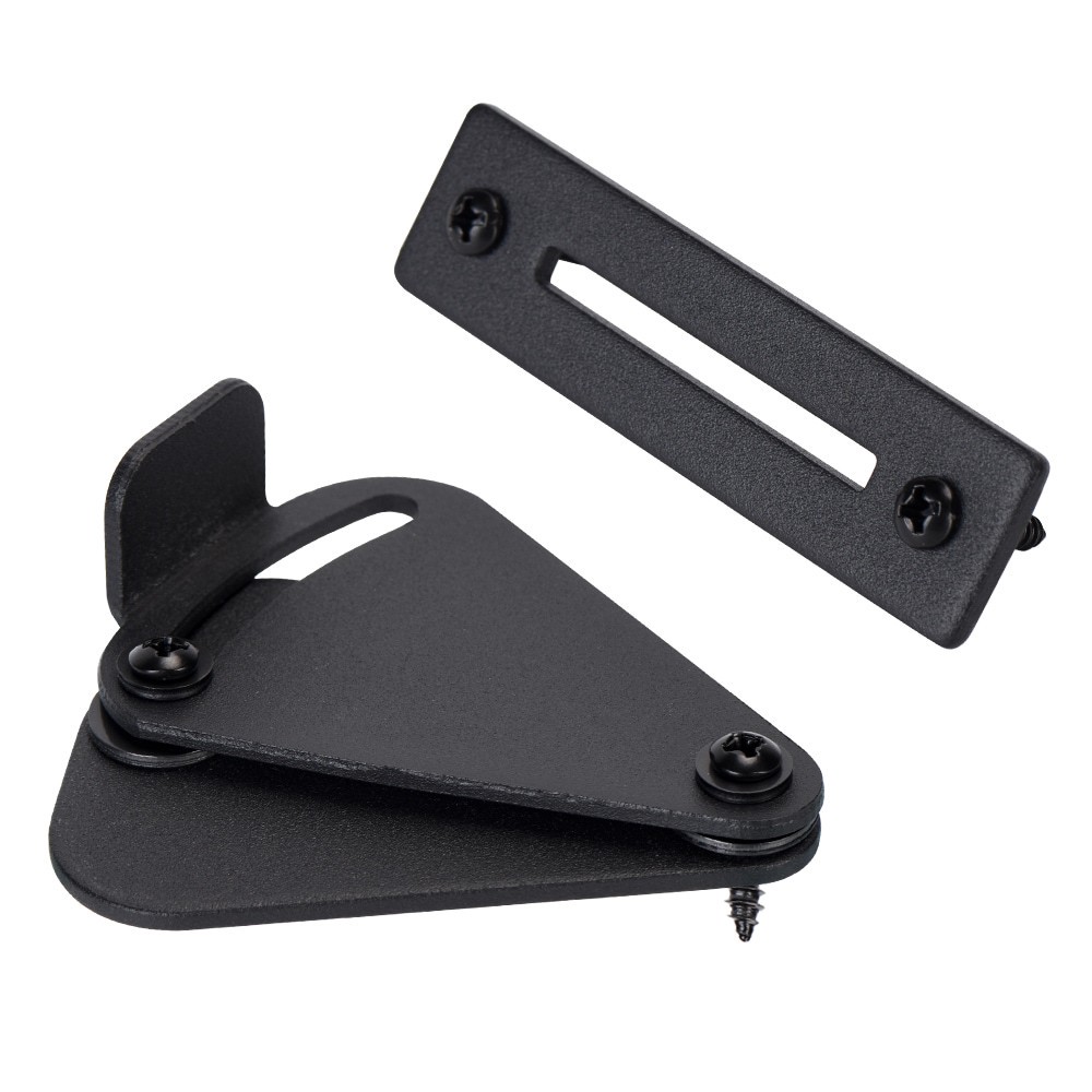 slide 1 of 6, RELIABILT Matte black Indoor Single Barn door lock, 1 ct