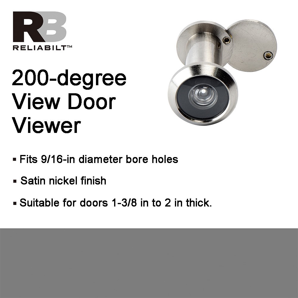 slide 2 of 6, RELIABILT 1-in Diameter 200-degree View Door Viewer, 1 ct