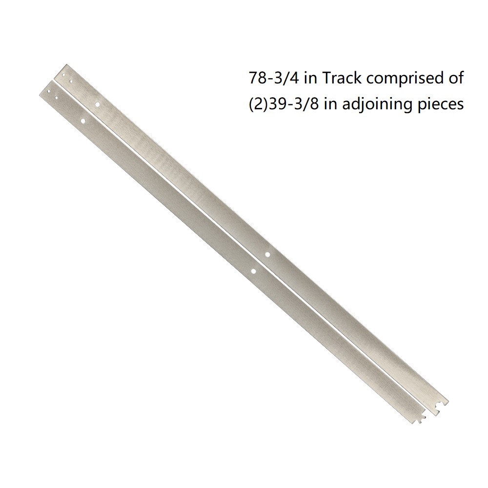 slide 3 of 6, RELIABILT 78-in Satin nickel Indoor J-strap Single Barn door hardware kit, 1 ct