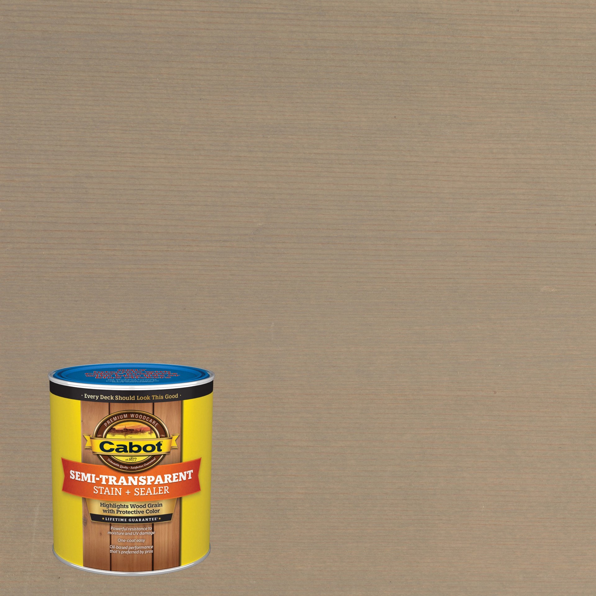 slide 1 of 6, Cabot Pewter Gray Semi-transparent Exterior Wood Stain and Sealer in One ( 1-quart ), 1 ct