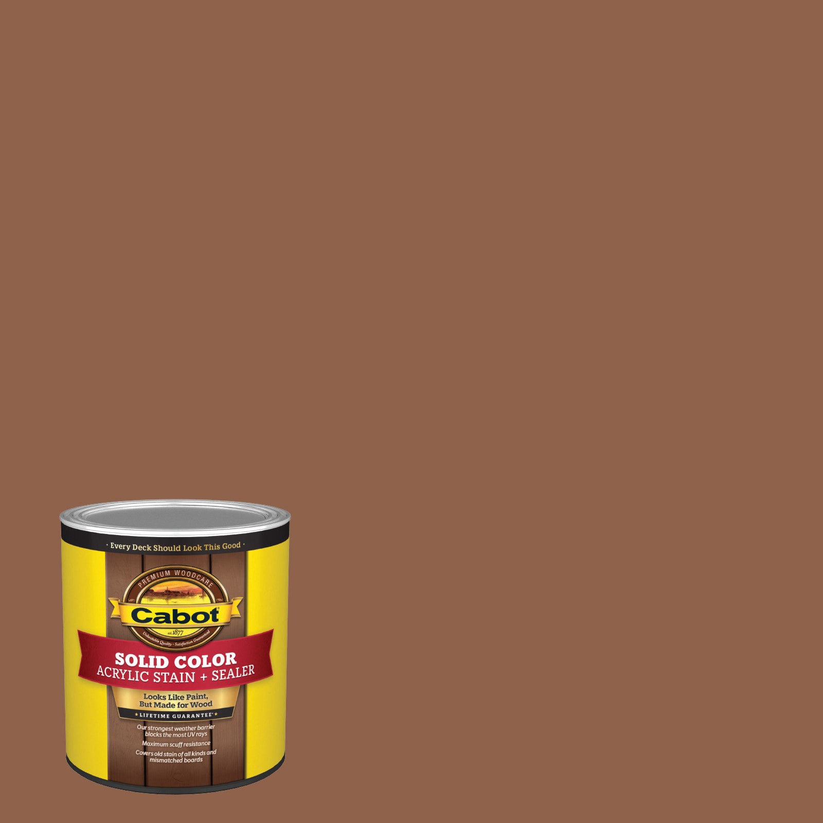 slide 1 of 6, Cabot Red Cedar Solid Exterior Wood Stain and Sealer in One ( 1-quart ), 1 ct