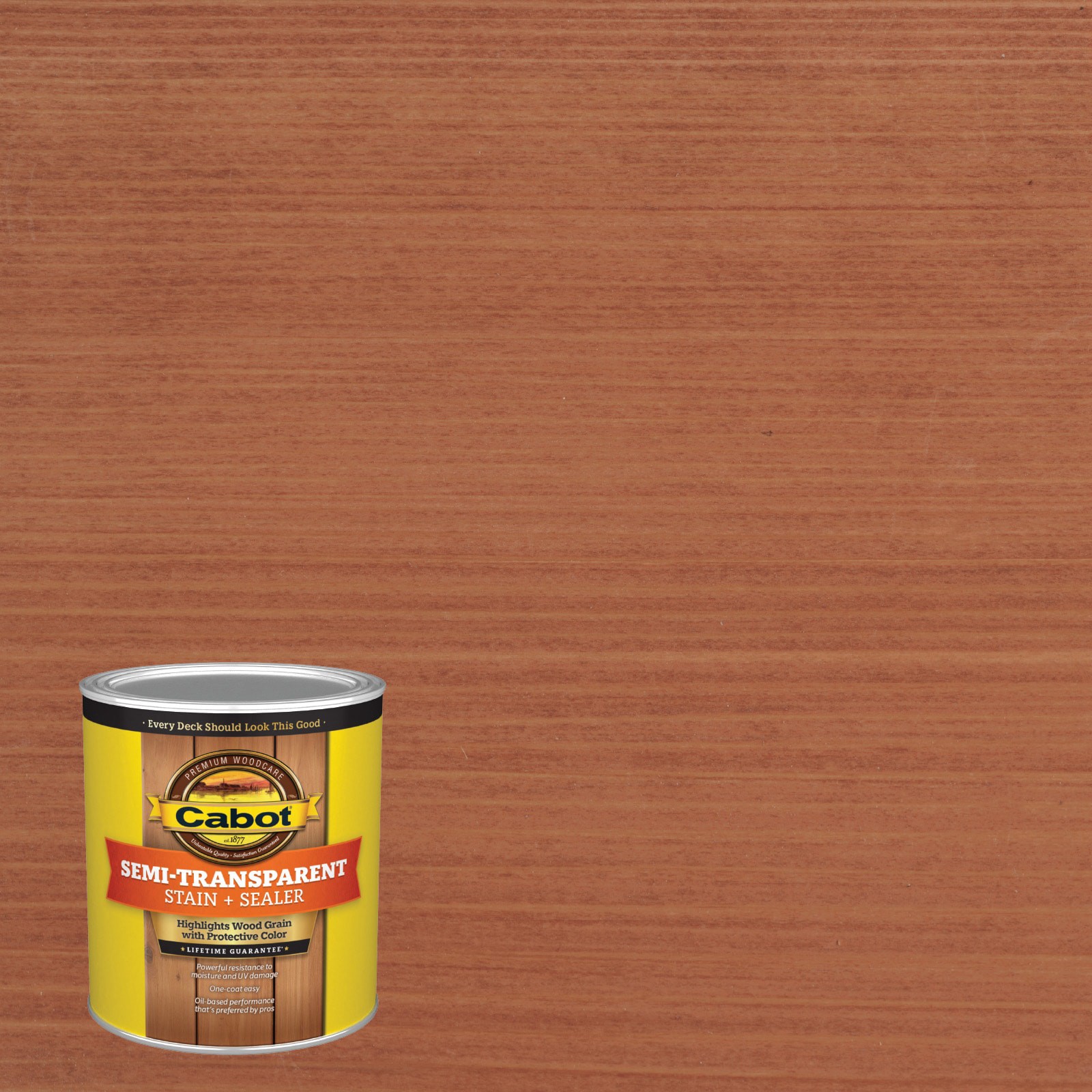 slide 1 of 6, Cabot Brickstone Semi-transparent Exterior Wood Stain and Sealer in One ( 1-quart ), 1 ct