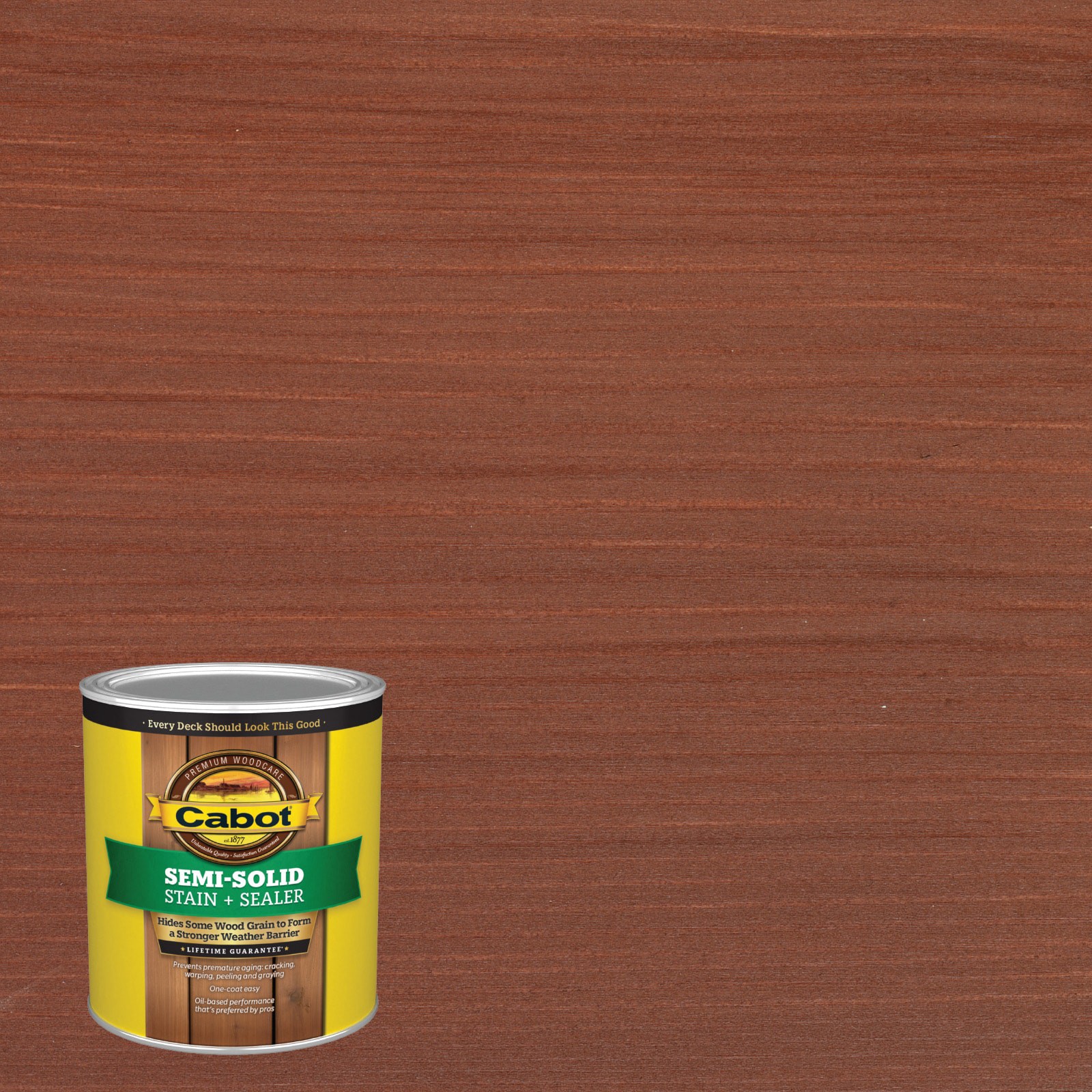 slide 1 of 6, Cabot Mission Brown Semi-solid Exterior Wood Stain and Sealer in One ( 1-quart ), 1 ct