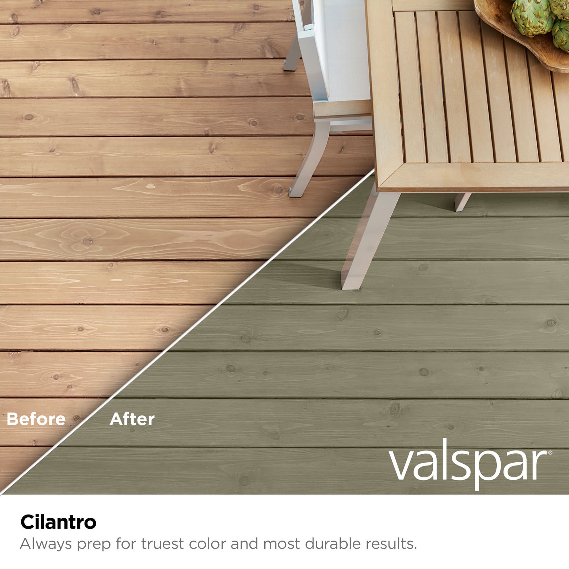 slide 2 of 6, Valspar Cilantro Semi-transparent Exterior Wood Stain and Sealer in One ( 1-quart ), 1 ct