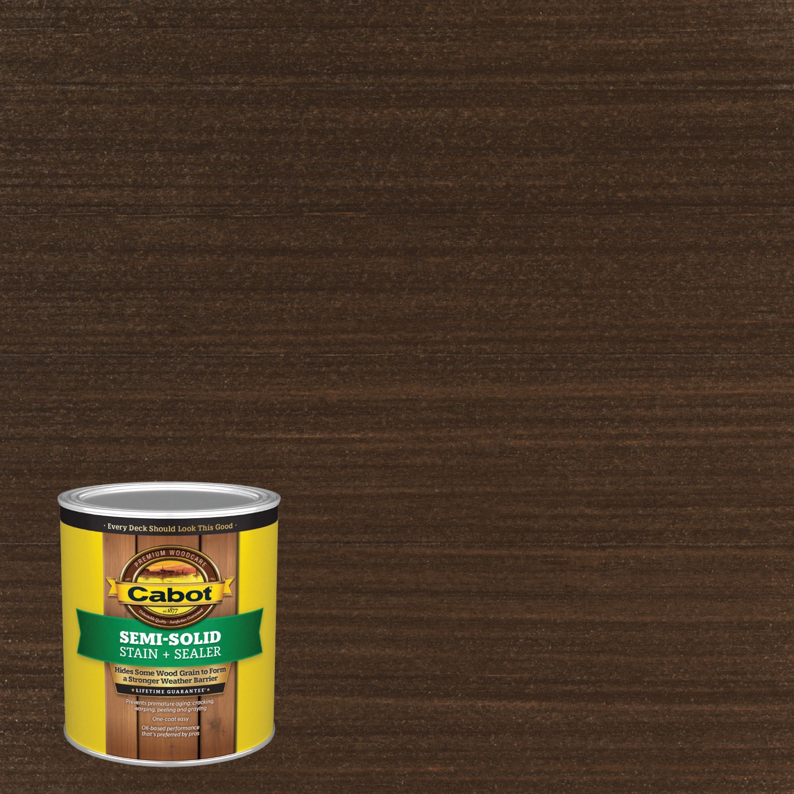 slide 1 of 6, Cabot Cordovan Leather Semi-solid Exterior Wood Stain and Sealer in One ( 1-quart ), 1 ct