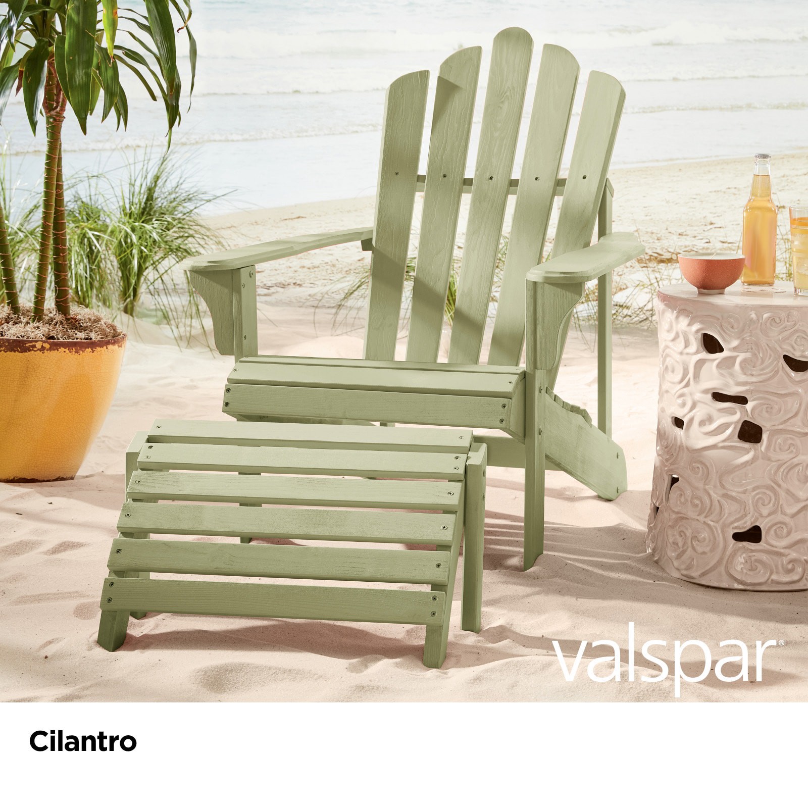 slide 3 of 6, Valspar Cilantro Solid Exterior Wood Stain and Sealer (1-Gallon), 