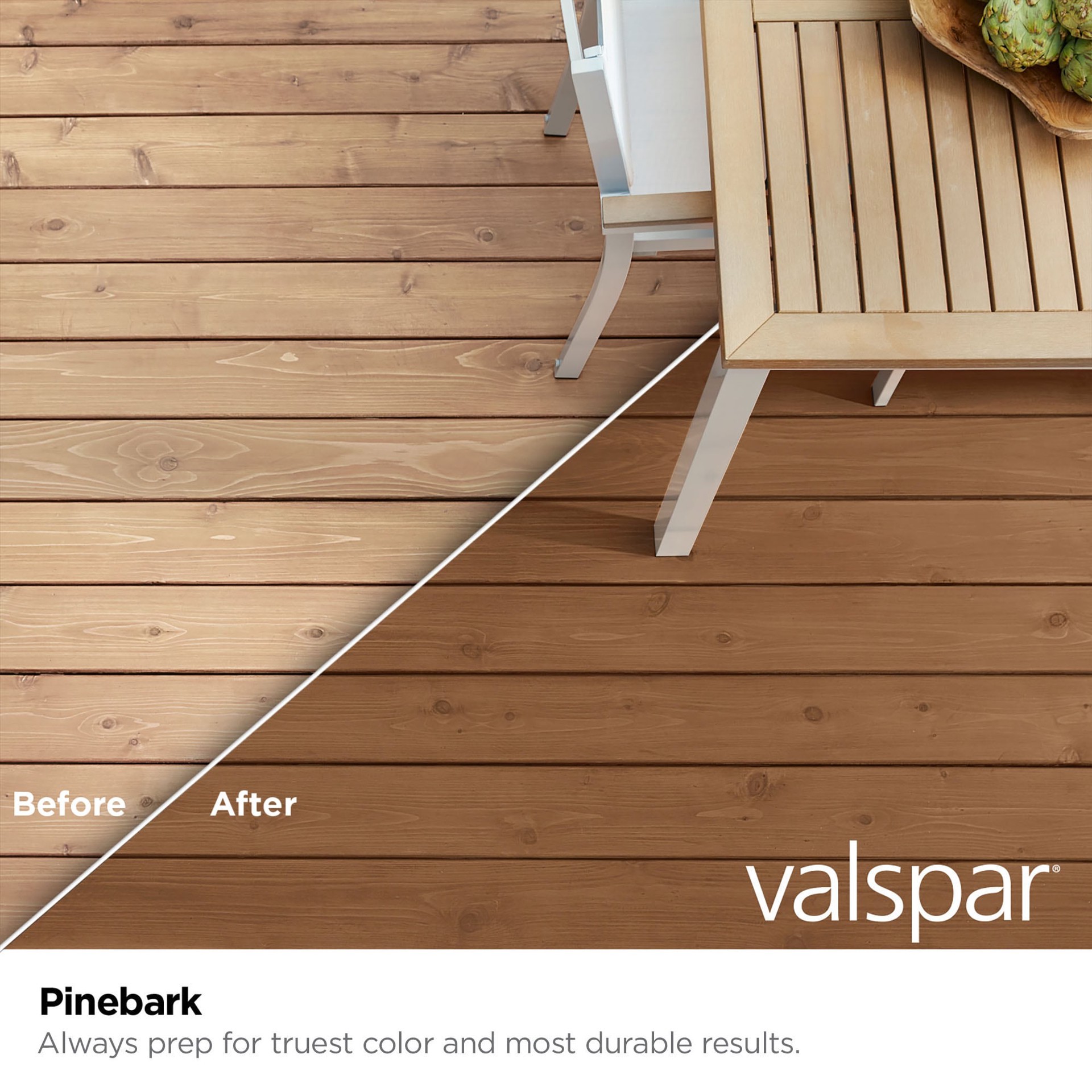 slide 2 of 6, Valspar Pinebark Semi-transparent Exterior Wood Stain and Sealer in One ( 1-quart ), 1 ct