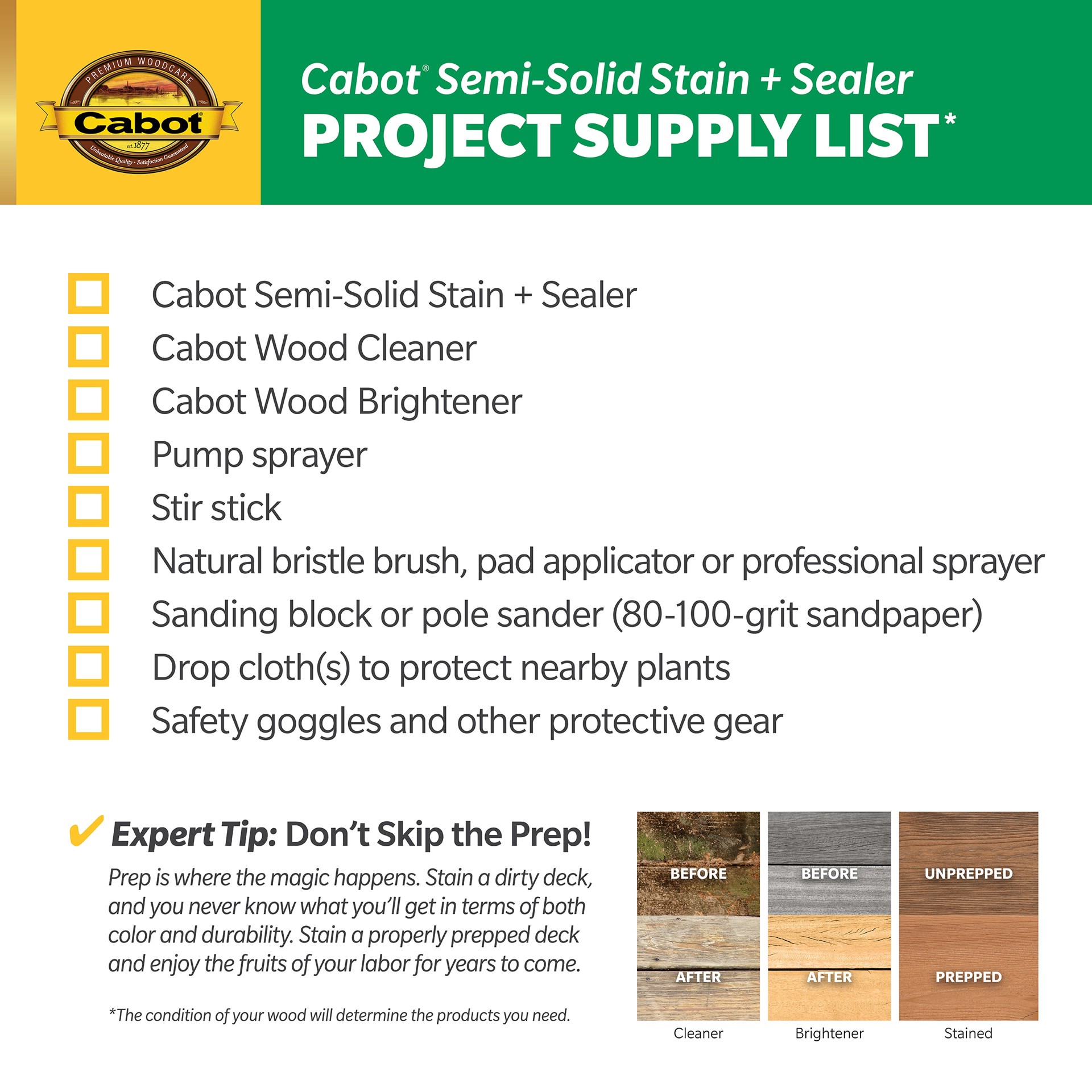 slide 6 of 6, Cabot Acorn Semi-solid Exterior Wood Stain and Sealer in One ( 1-quart ), 1 ct