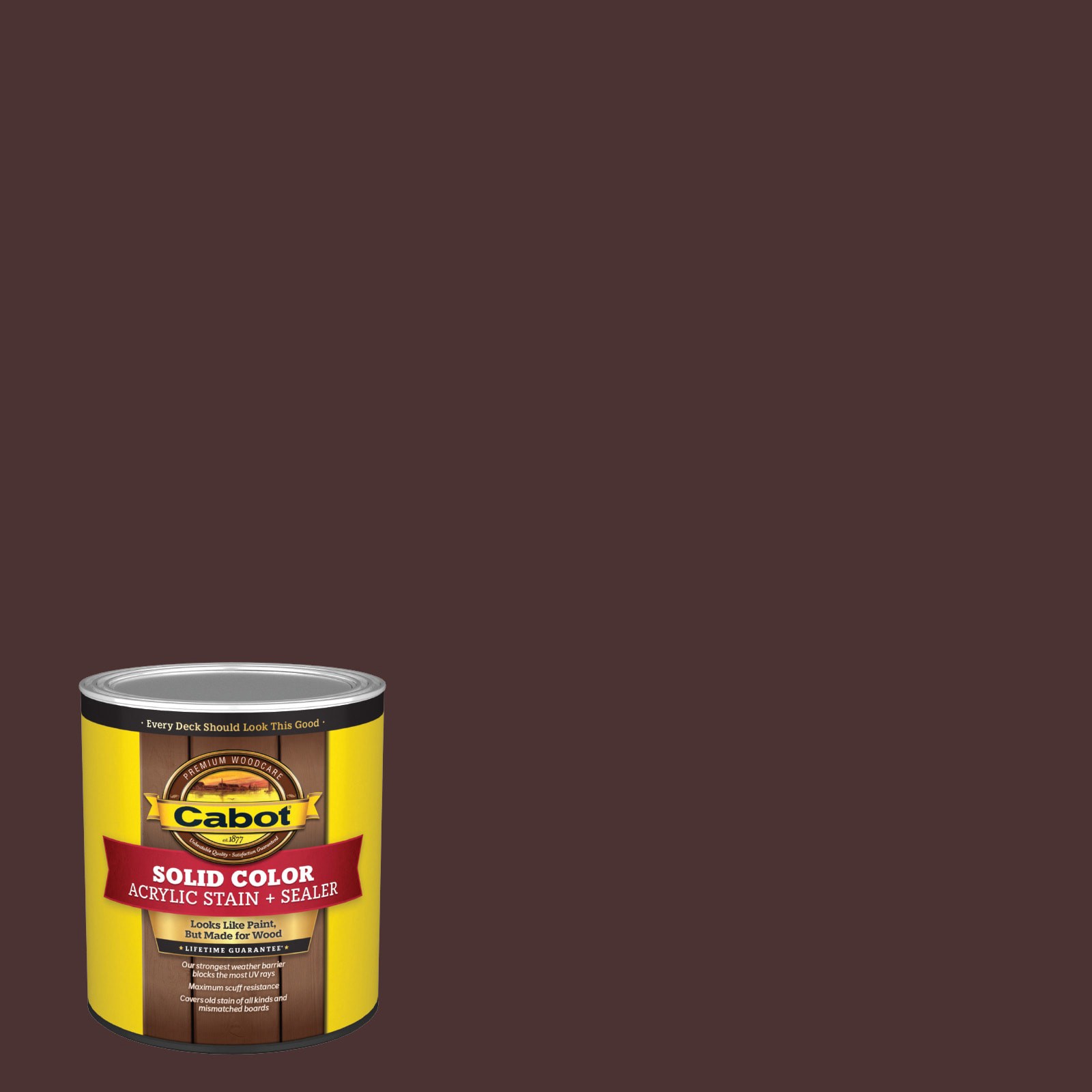 slide 1 of 6, Cabot Mission Brown Solid Exterior Wood Stain and Sealer in One ( 1-quart ), 1 ct