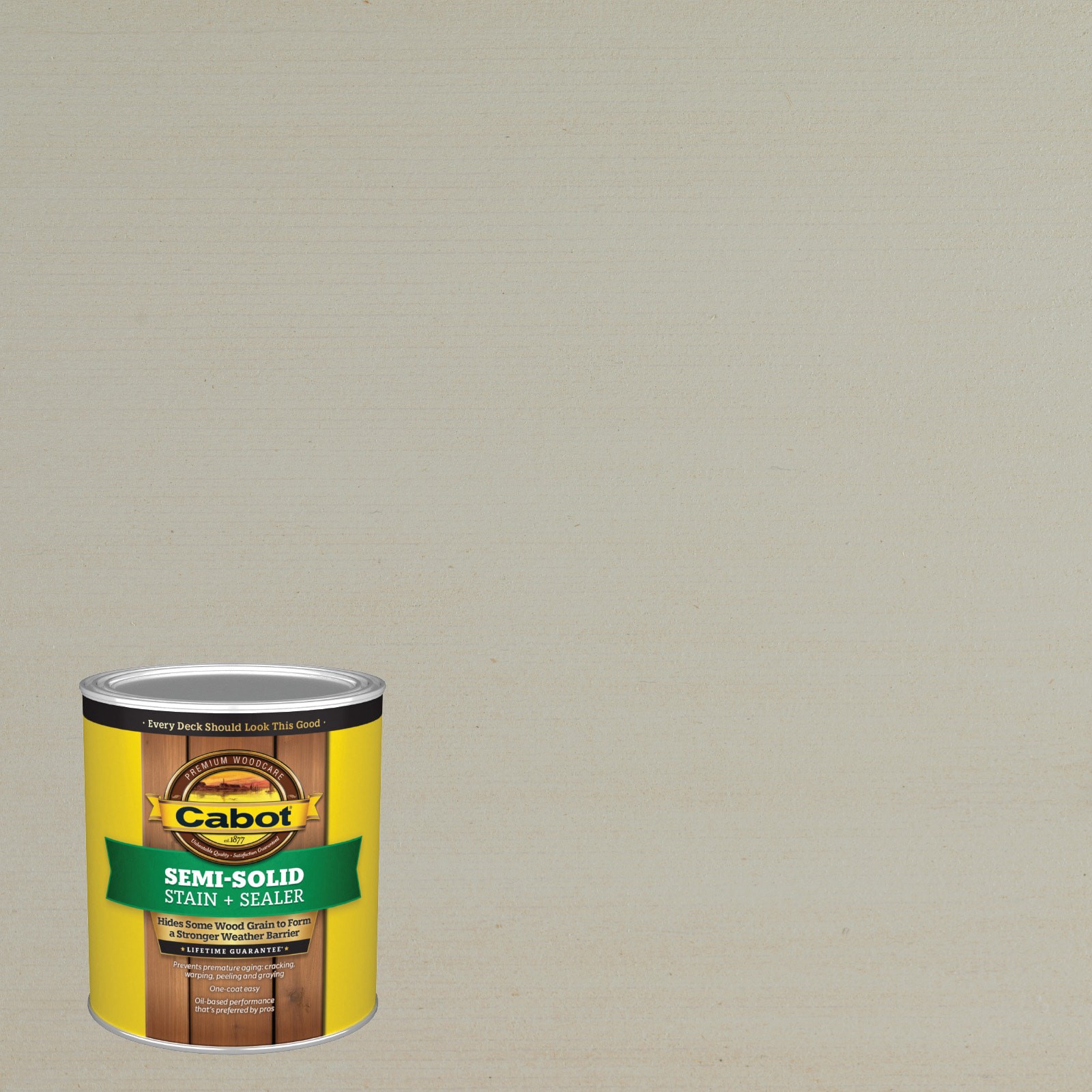 slide 1 of 6, Cabot Seacoast Gray Semi-solid Exterior Wood Stain and Sealer in One ( 1-quart ), 1 ct