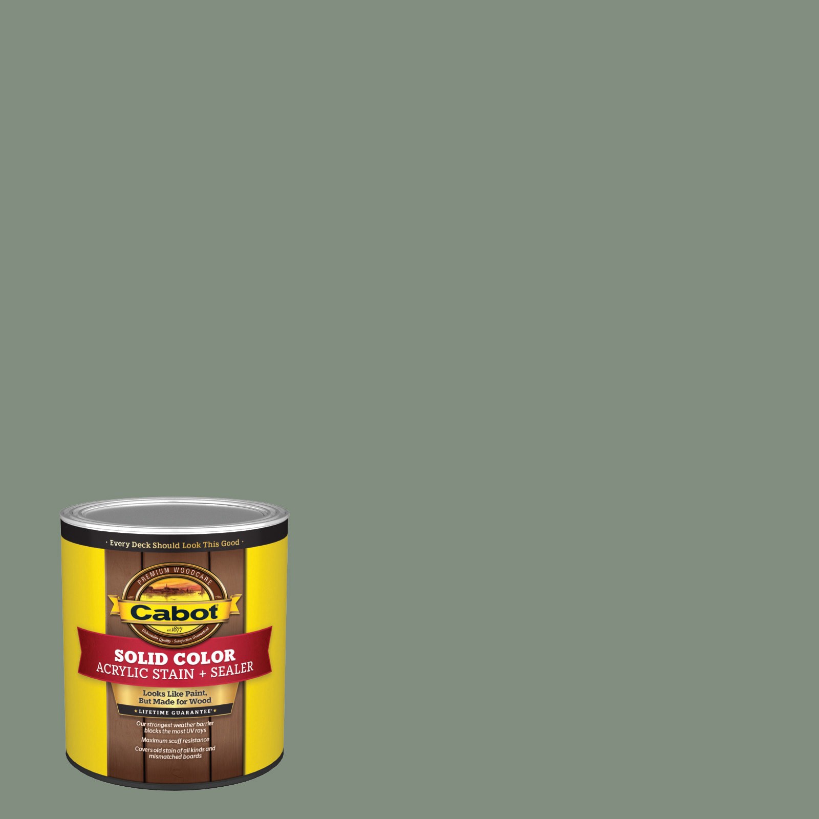 slide 1 of 6, Cabot Driftwood Gray Solid Exterior Wood Stain and Sealer in One ( 1-quart ), 1 ct