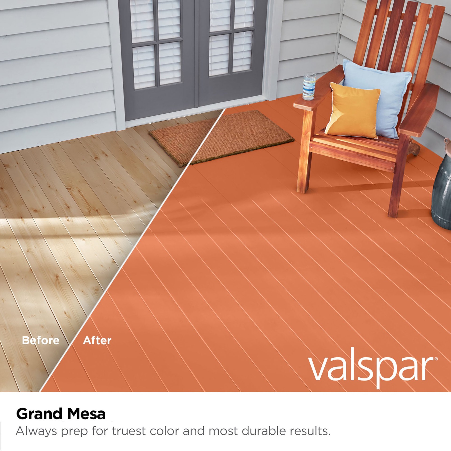 slide 2 of 6, Valspar Grand Mesa Solid Exterior Wood Stain and Sealer in One ( 1-quart ), 1 ct