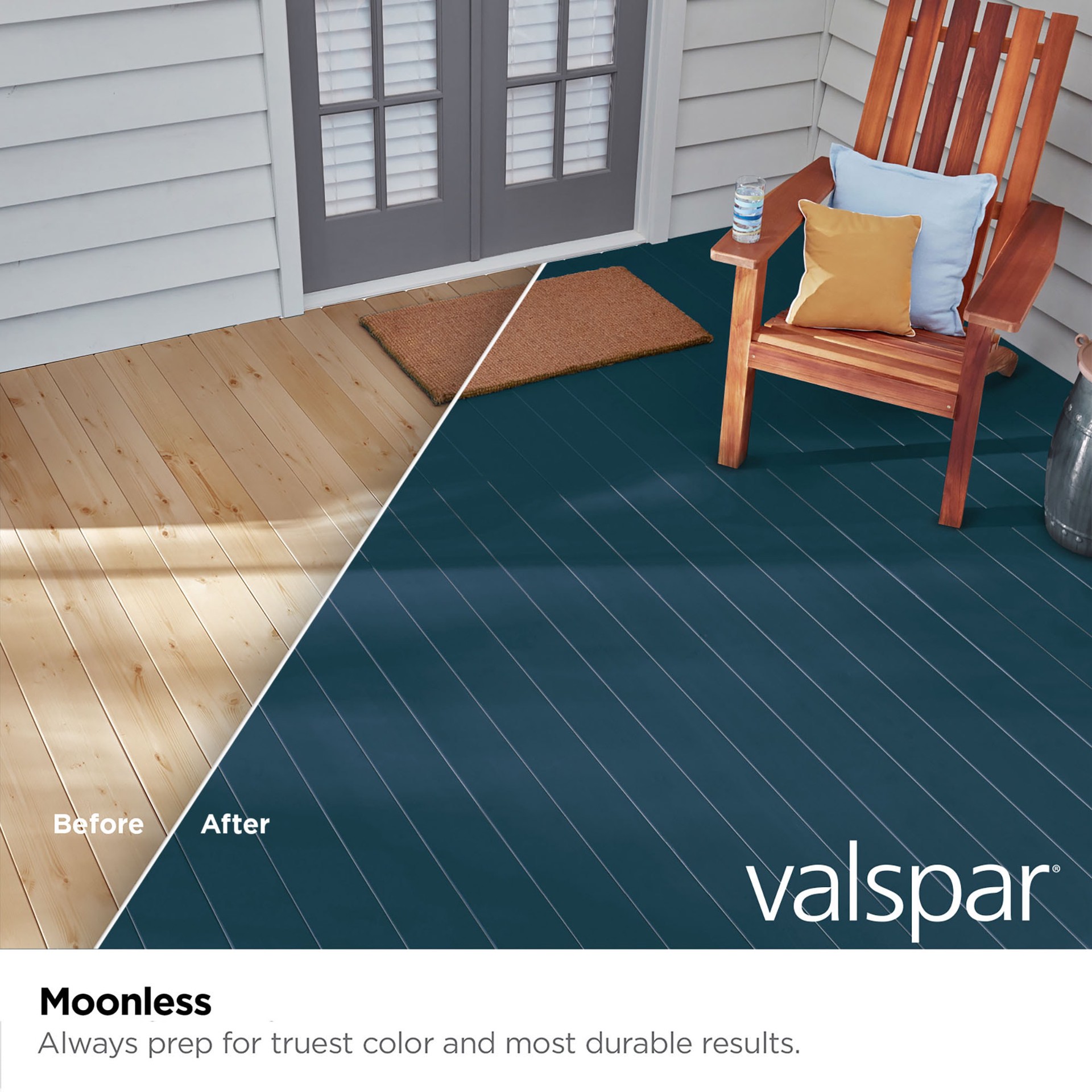 slide 2 of 6, Valspar Moonless Solid Exterior Wood Stain and Sealer in One ( 5-gallon ), 1 ct