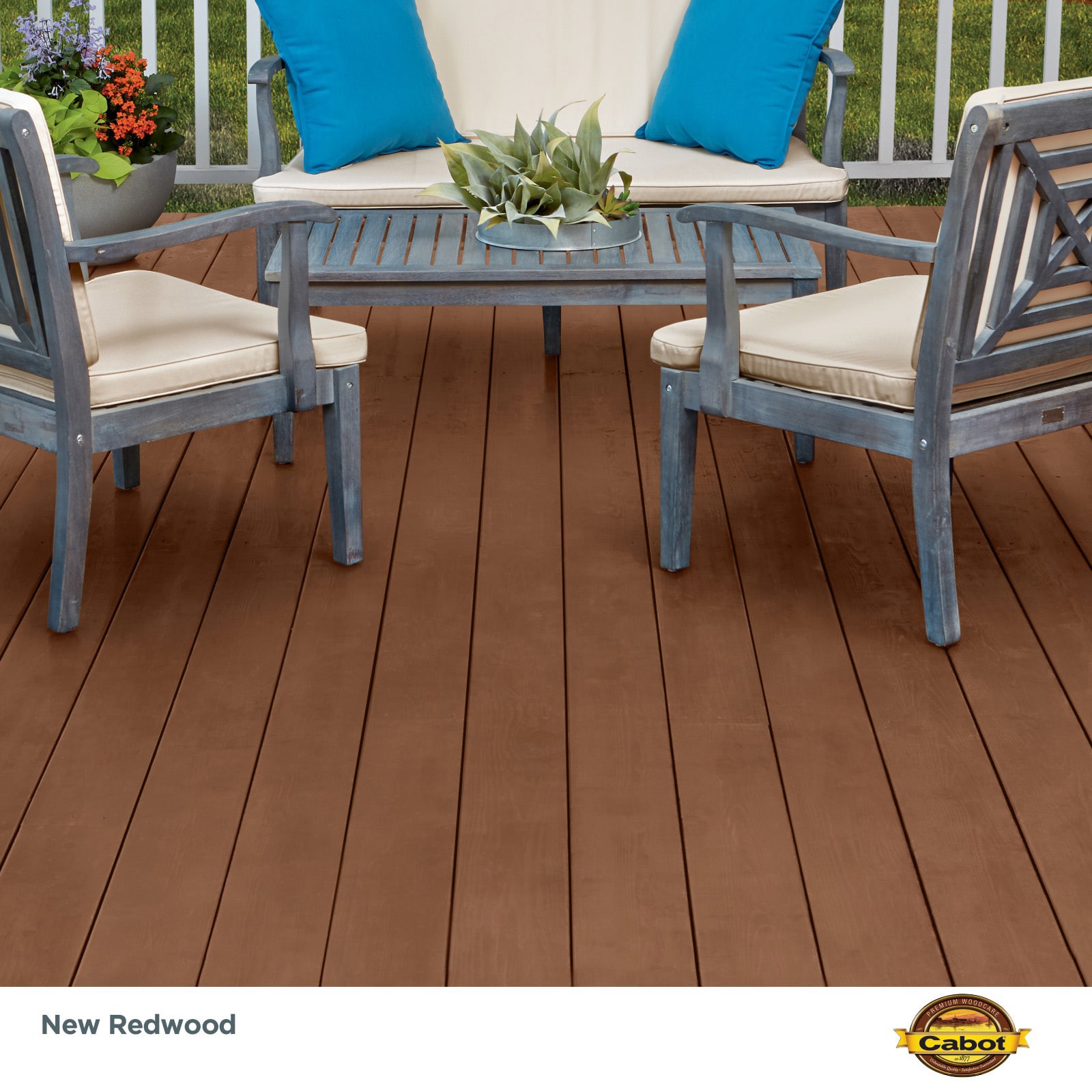 slide 2 of 6, Cabot New Redwood Solid Exterior Wood Stain and Sealer (5-Gallon), 