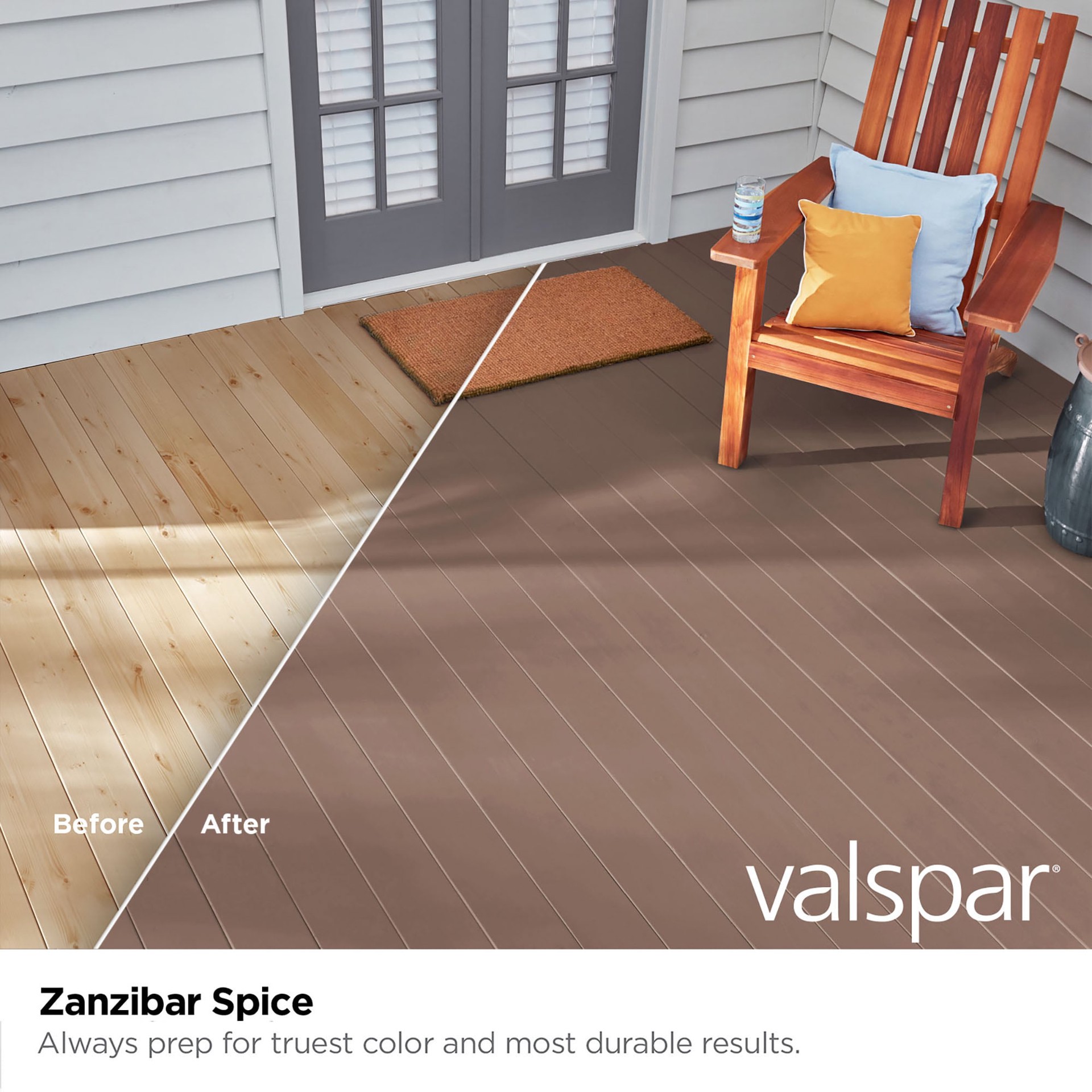 slide 2 of 6, Valspar Zanzibar Spice Solid Exterior Wood Stain and Sealer in One ( 5-gallon ), 1 ct