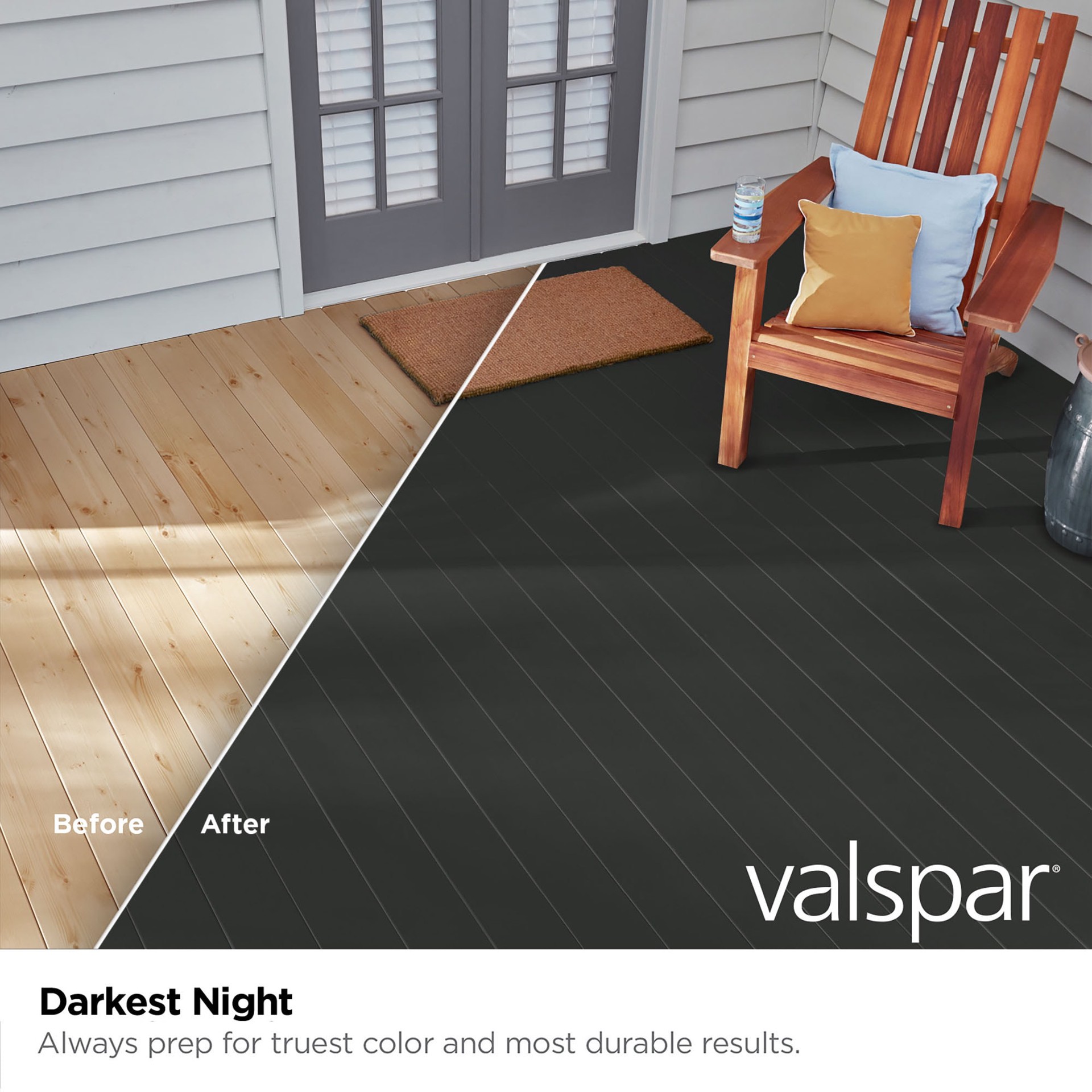 slide 2 of 6, Valspar Darkest Night Solid Exterior Wood Stain and Sealer in One ( 1-quart ), 1 ct