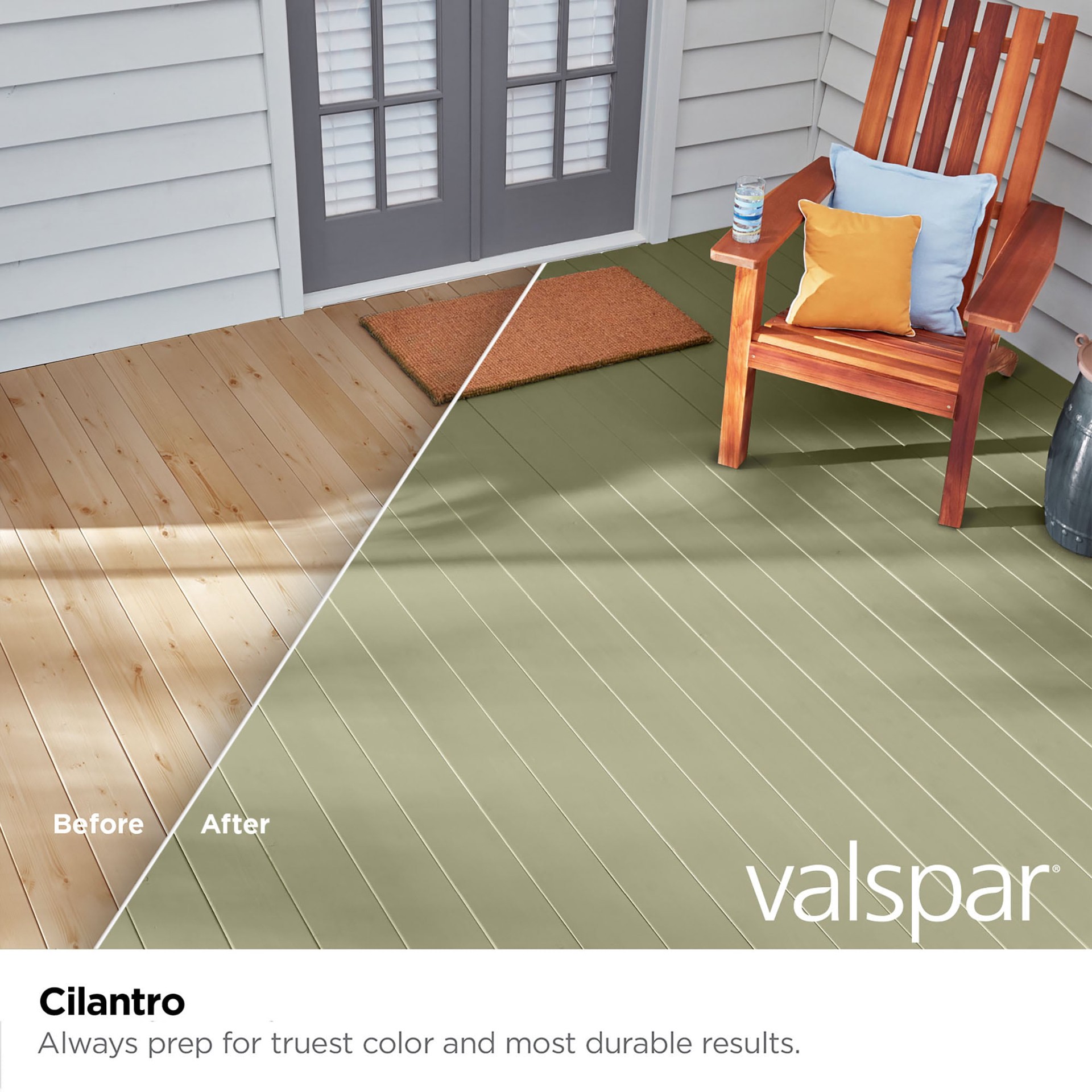 slide 2 of 6, Valspar Cilantro Solid Exterior Wood Stain and Sealer in One ( 5-gallon ), 1 ct