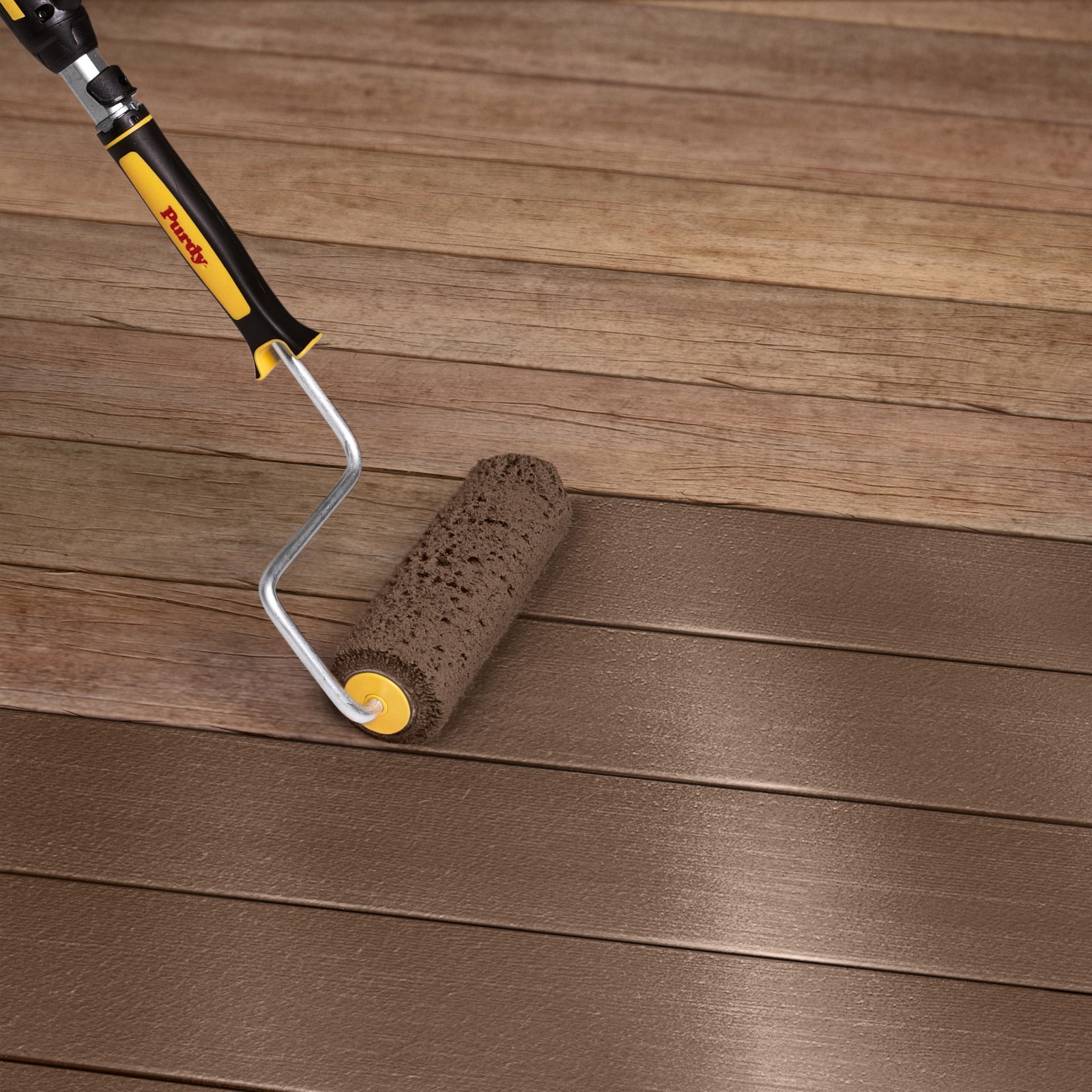 slide 4 of 6, Cabot DeckCorrect Bark Mulch Satin Solid Water-based Mildew Resistant Resurfacer (1-Gallon), 