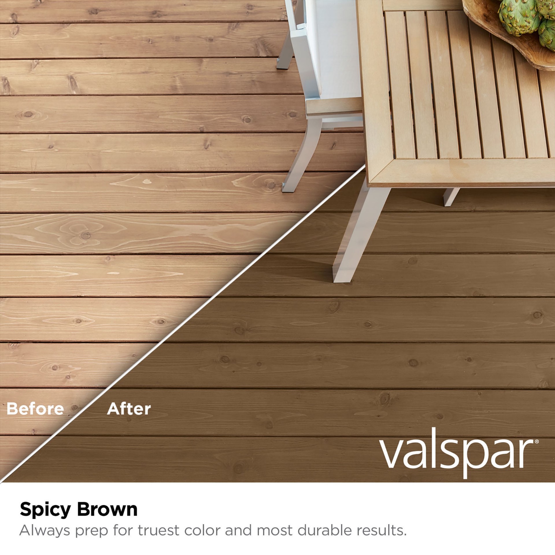 slide 2 of 6, Valspar Spicy Brown Semi-transparent Exterior Wood Stain and Sealer in One ( 1-quart ), 1 ct