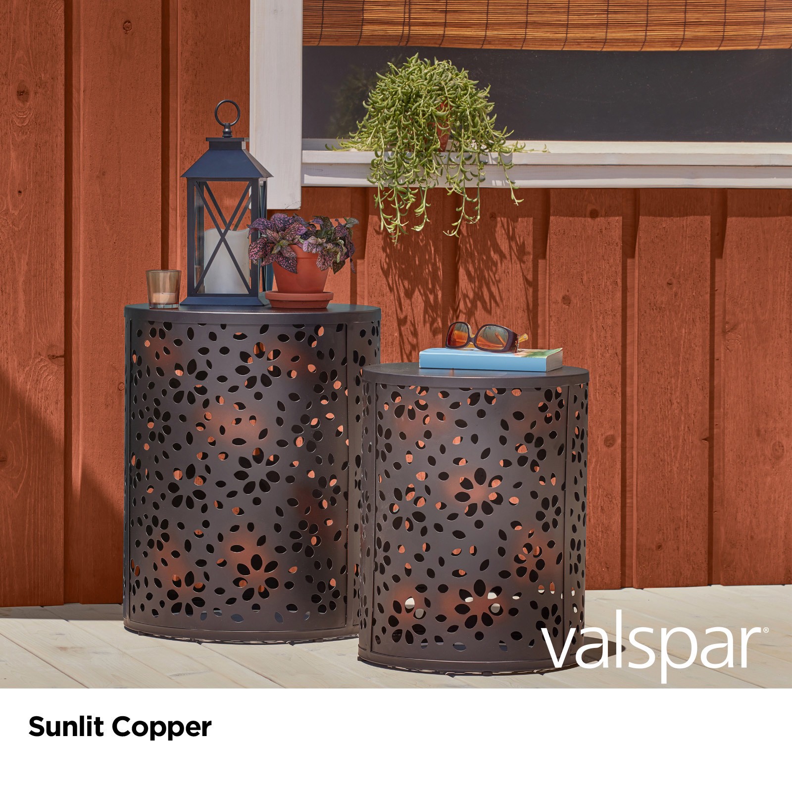 slide 2 of 6, Valspar Sunlit Copper Semi-transparent Exterior Wood Stain and Sealer (5-Gallon), 