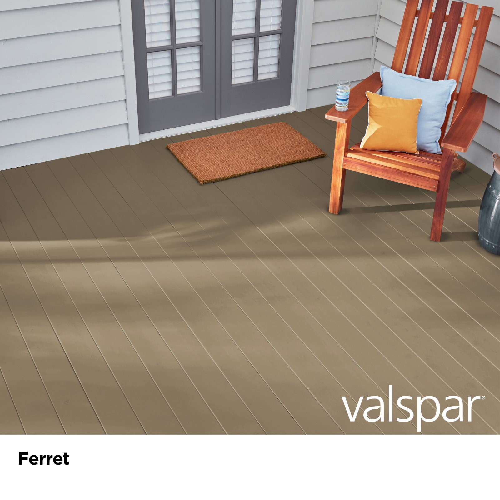 slide 2 of 6, Valspar Ferret Solid Exterior Wood Stain and Sealer in One ( 5-gallon ), 1 ct