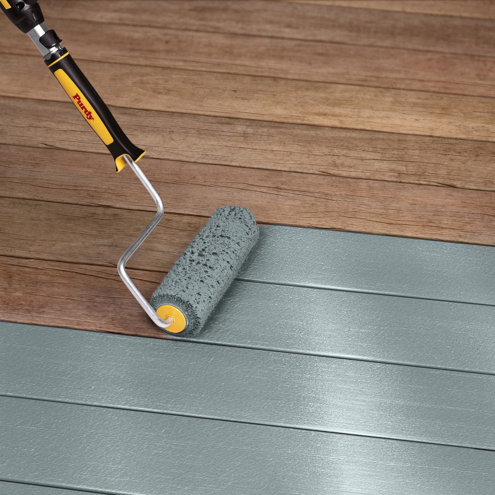 slide 4 of 6, Cabot DeckCorrect Victory Gray Satin Solid Water-based Mildew Resistant Resurfacer (1-Gallon), 