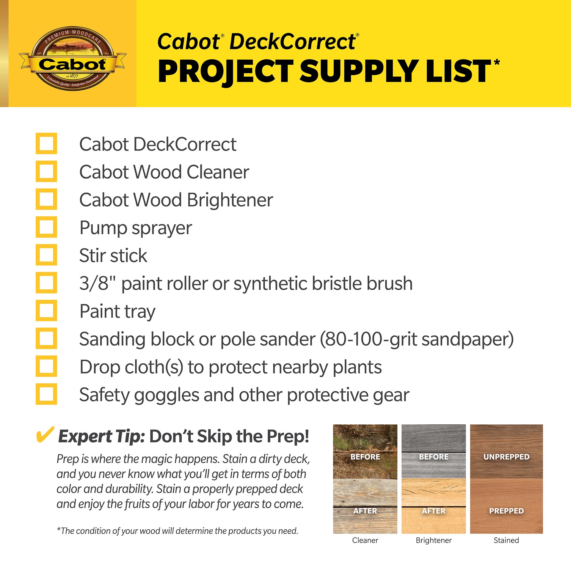 slide 6 of 6, Cabot DeckCorrect Oak Brown Solid Exterior Wood Stain and Sealer in One ( 5-gallon ), 1 ct