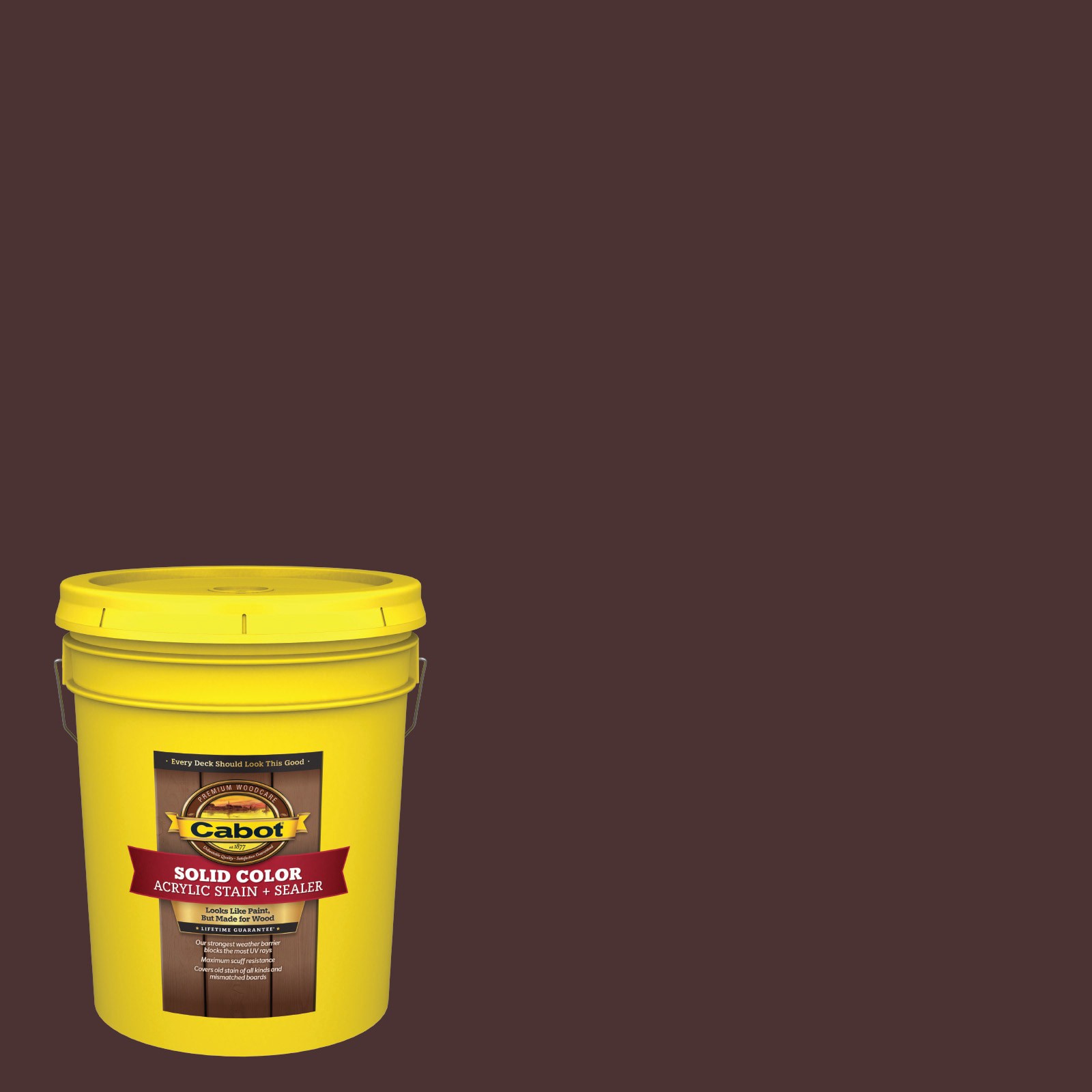 slide 1 of 6, Cabot Mission Brown Solid Exterior Wood Stain and Sealer in One ( 5-gallon ), 1 ct