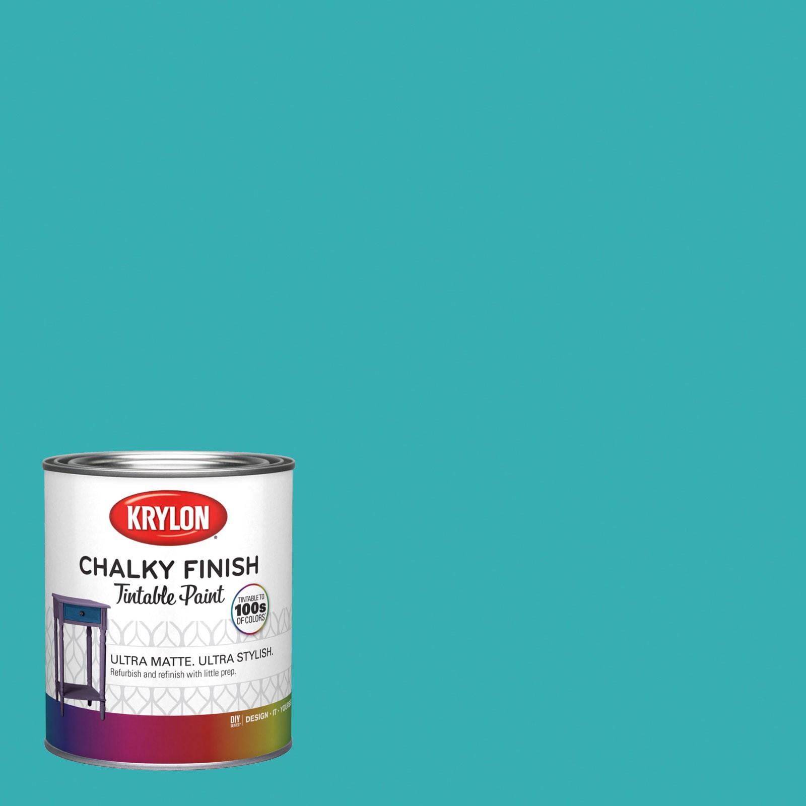slide 1 of 6, Krylon Water-based Rushing Stream 5005-10b Chalky Paint (1-quart), 1 ct