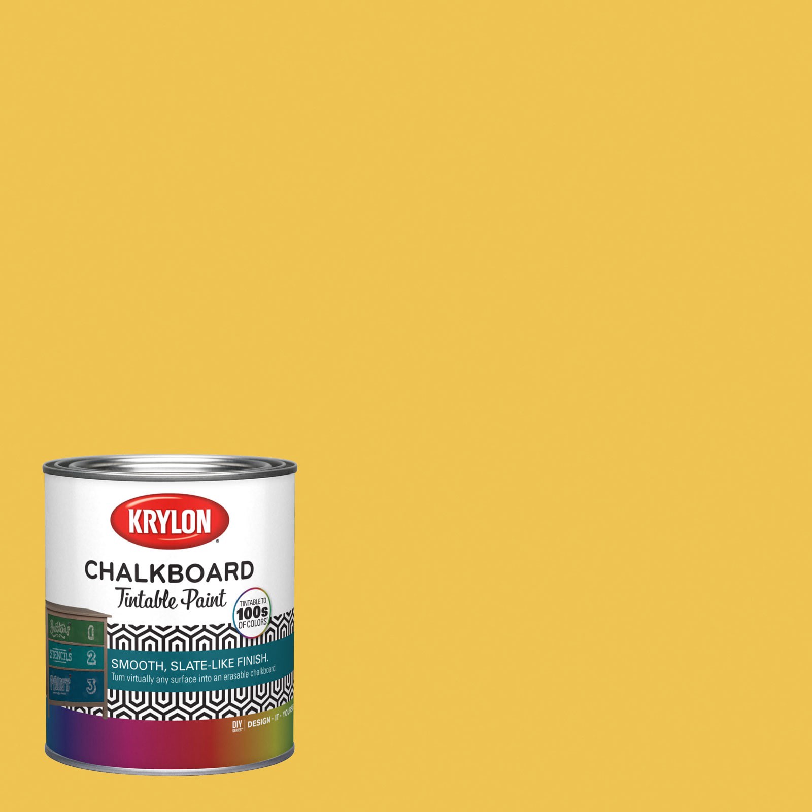 slide 1 of 6, Krylon Latex Sweet Lemon 3006-3B Chalkboard Paint (1-quart), 1 ct