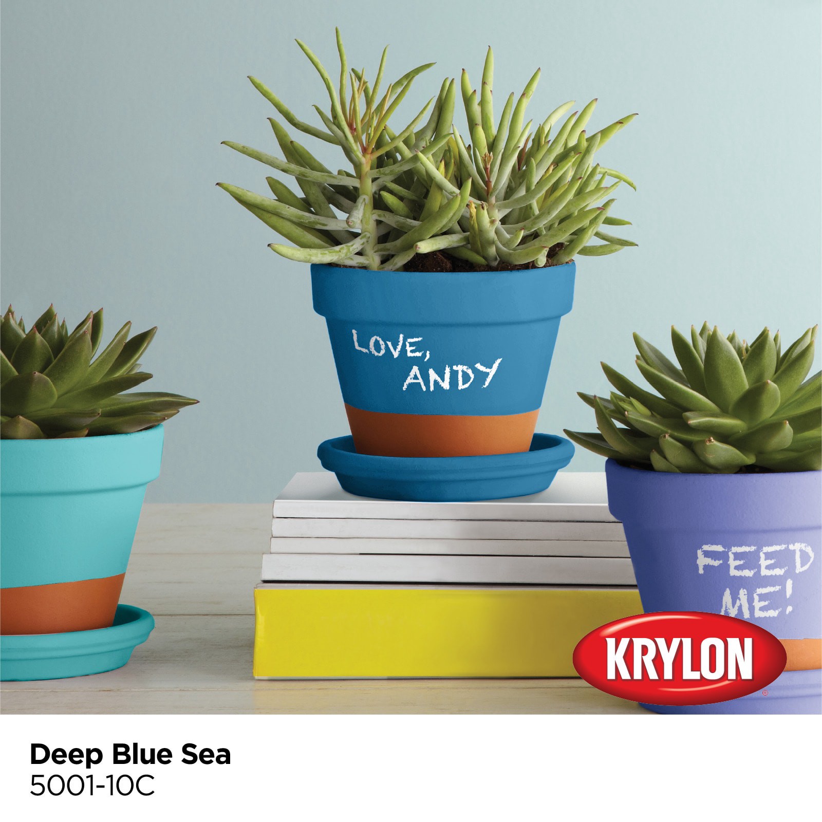slide 2 of 6, Krylon Latex Deep Blue Sea 5001-10C Chalkboard Paint (1-quart), 1 ct